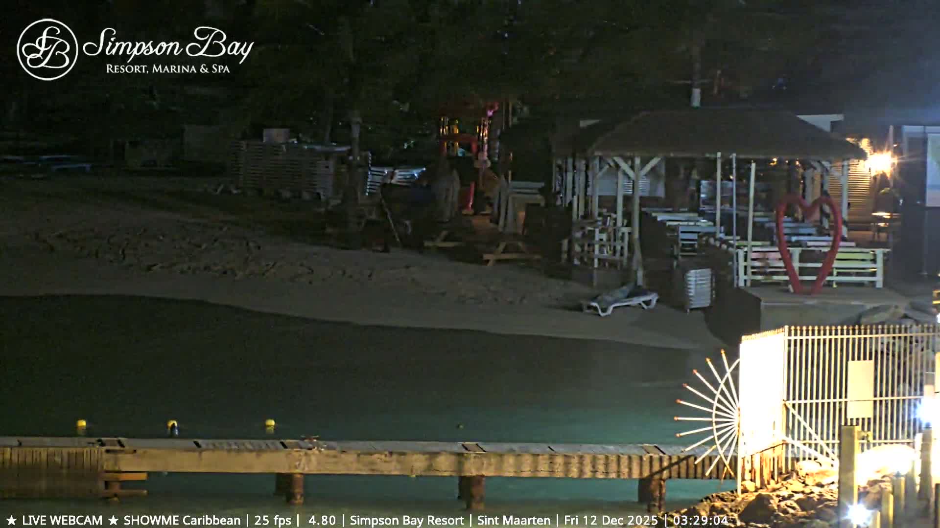 Carribean , Sint Maarten Kim Sha Beach Live Cam - Simpson Bay, Sint Maarten, Netherland