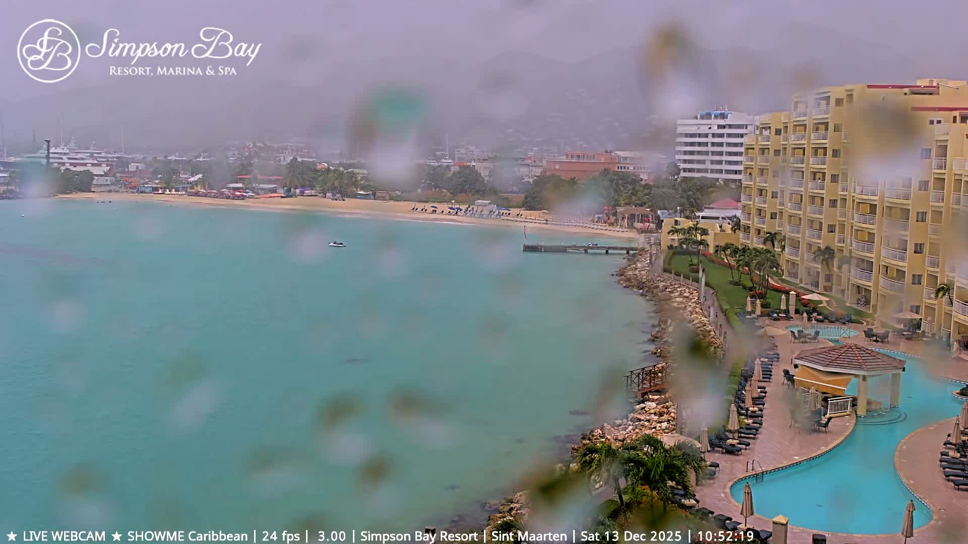 Carribean , Sint Maarten Kim Sha Beach Live Cam - Simpson Bay, Sint Maarten, Netherland