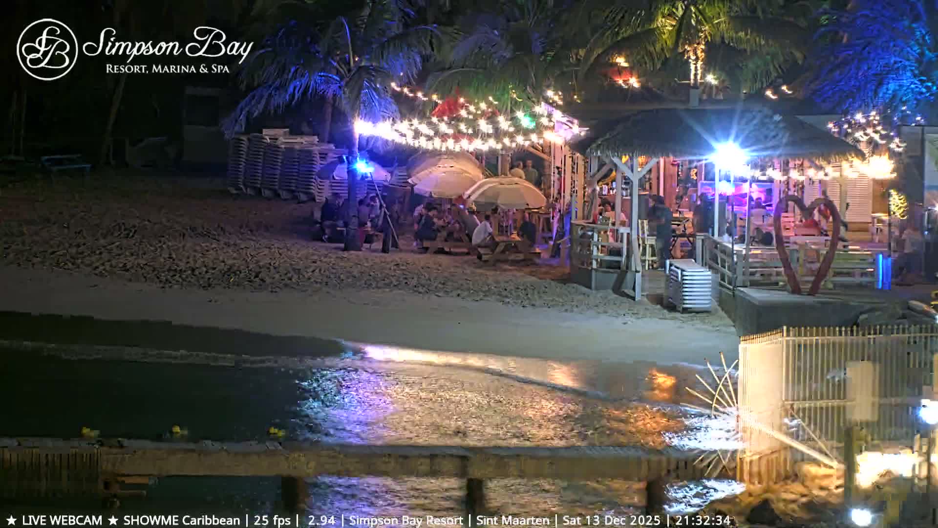 Carribean , Sint Maarten Kim Sha Beach Live Cam - Simpson Bay, Sint Maarten, Netherland