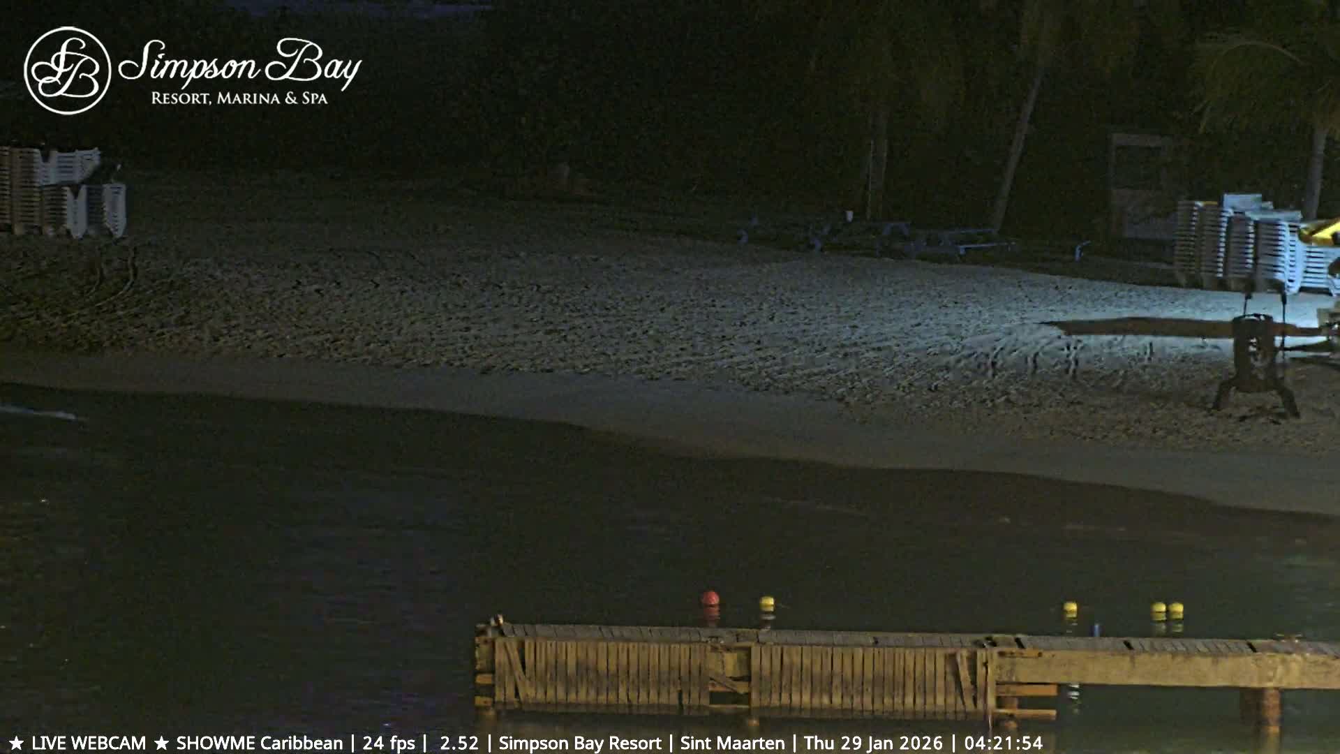 Carribean , Sint Maarten Kim Sha Beach Live Cam - Simpson Bay, Sint Maarten, Netherland