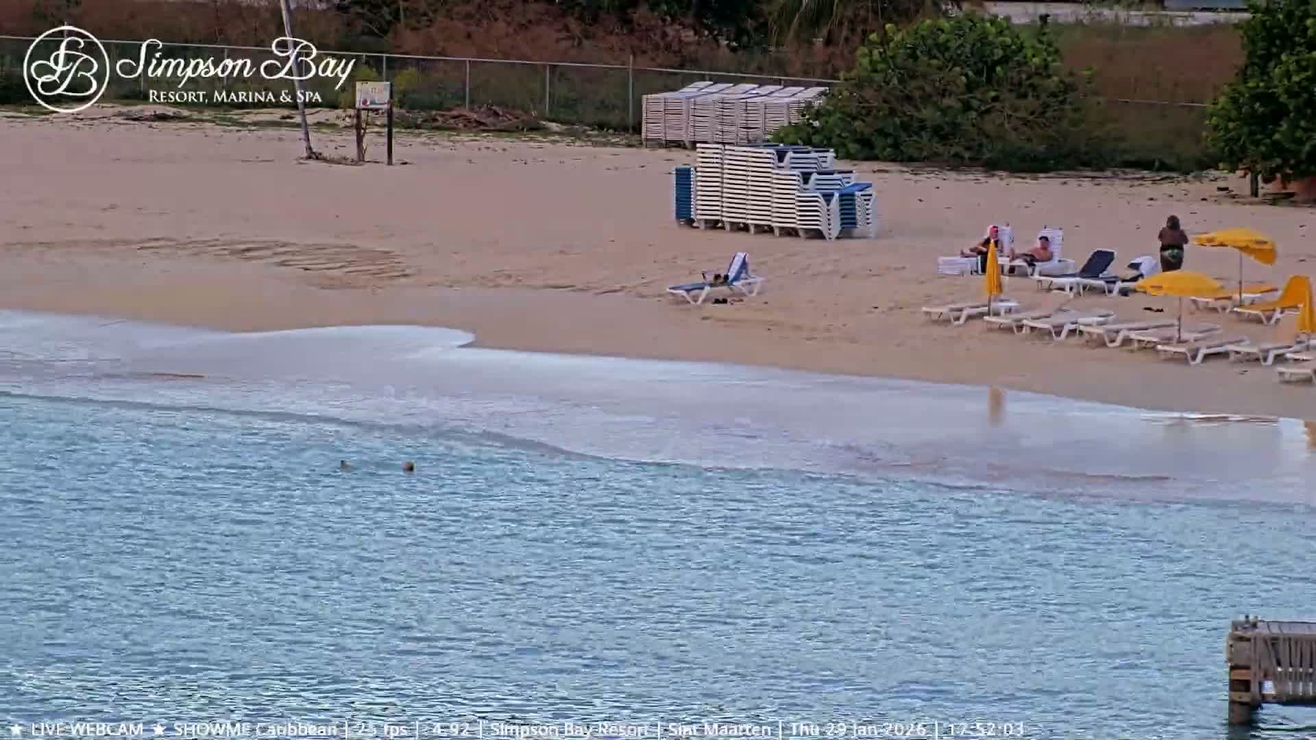 Carribean , Sint Maarten Kim Sha Beach Live Cam - Simpson Bay, Sint Maarten, Netherland
