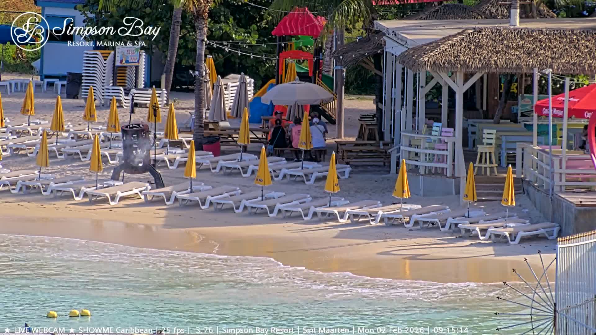 Carribean , Sint Maarten Kim Sha Beach Live Cam - Simpson Bay, Sint Maarten, Netherland