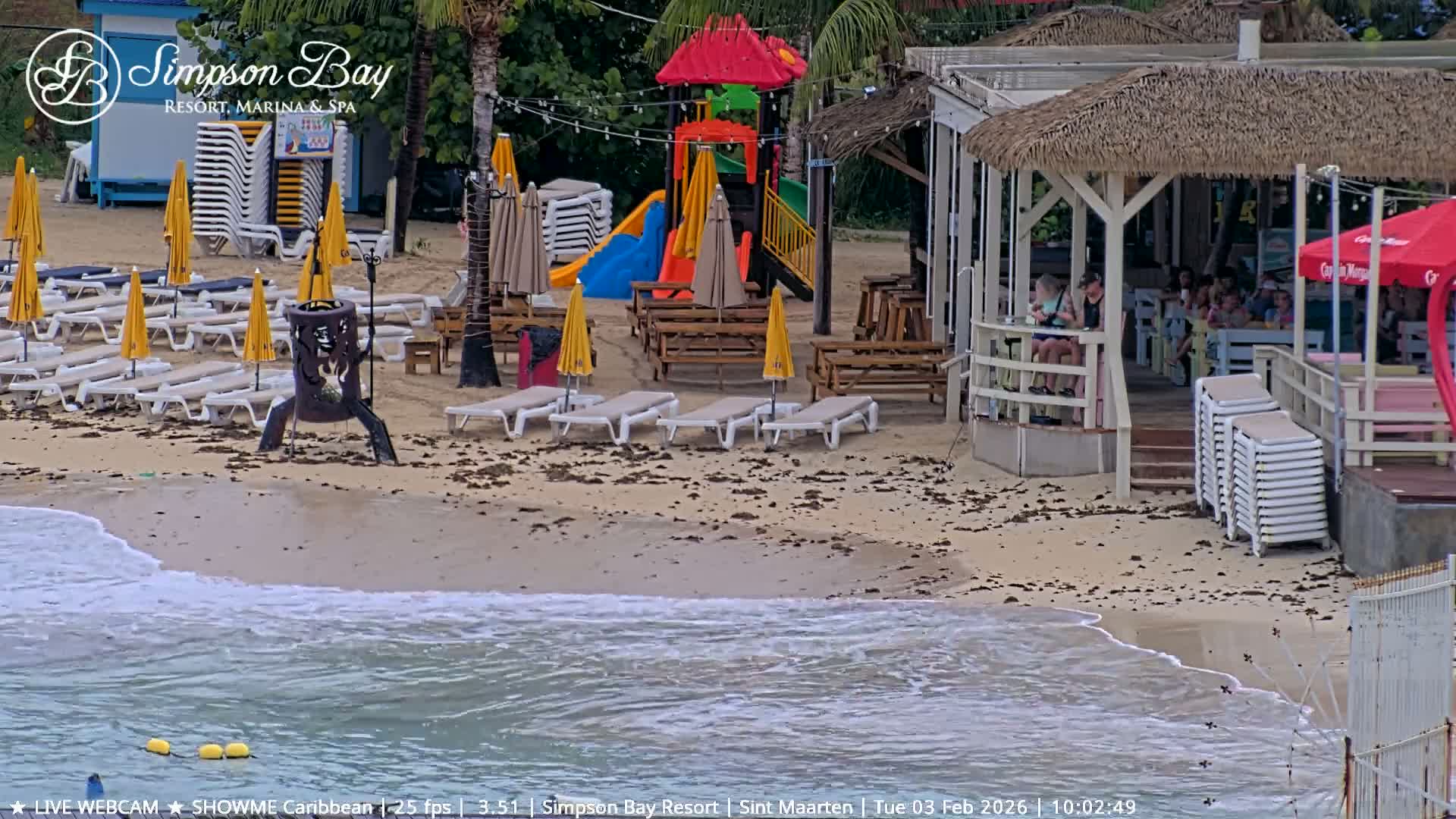 Carribean , Sint Maarten Kim Sha Beach Live Cam - Simpson Bay, Sint Maarten, Netherland