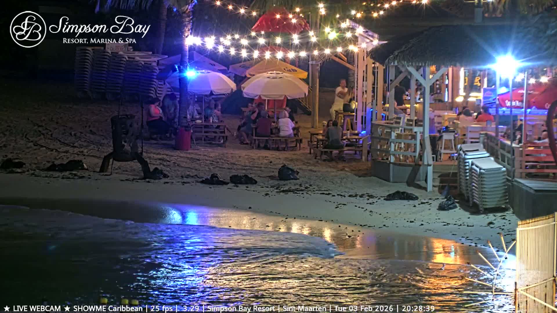 Carribean , Sint Maarten Kim Sha Beach Live Cam - Simpson Bay, Sint Maarten, Netherland