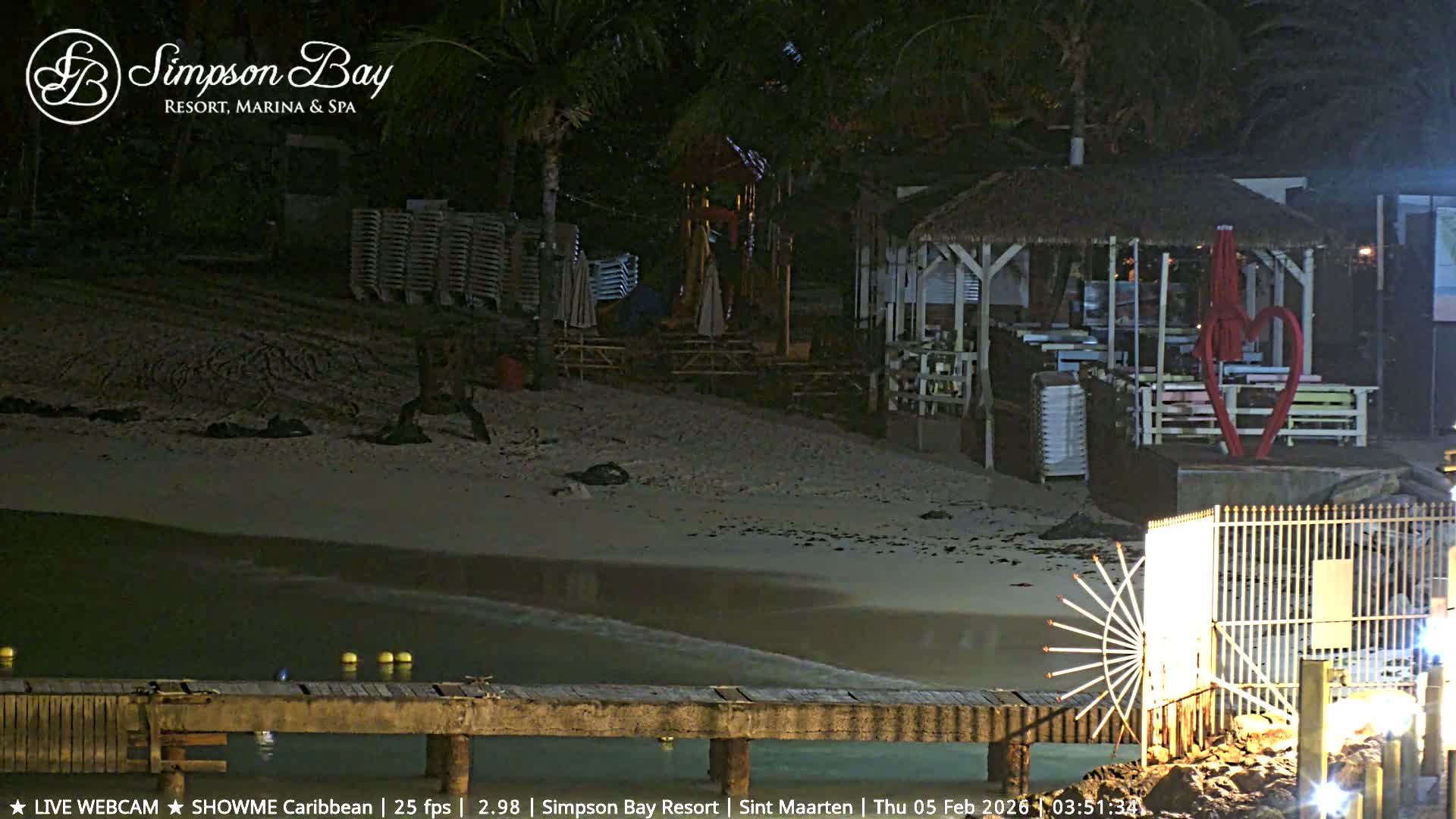 Carribean , Sint Maarten Kim Sha Beach Live Cam - Simpson Bay, Sint Maarten, Netherland