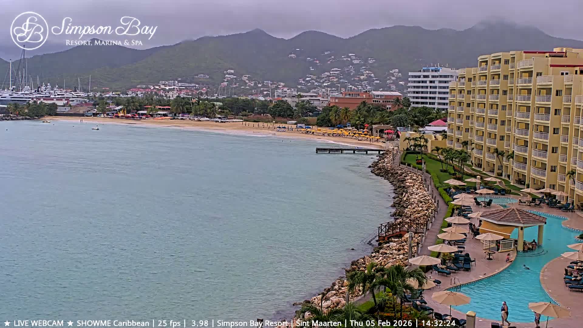 Carribean , Sint Maarten Kim Sha Beach Live Cam - Simpson Bay, Sint Maarten, Netherland