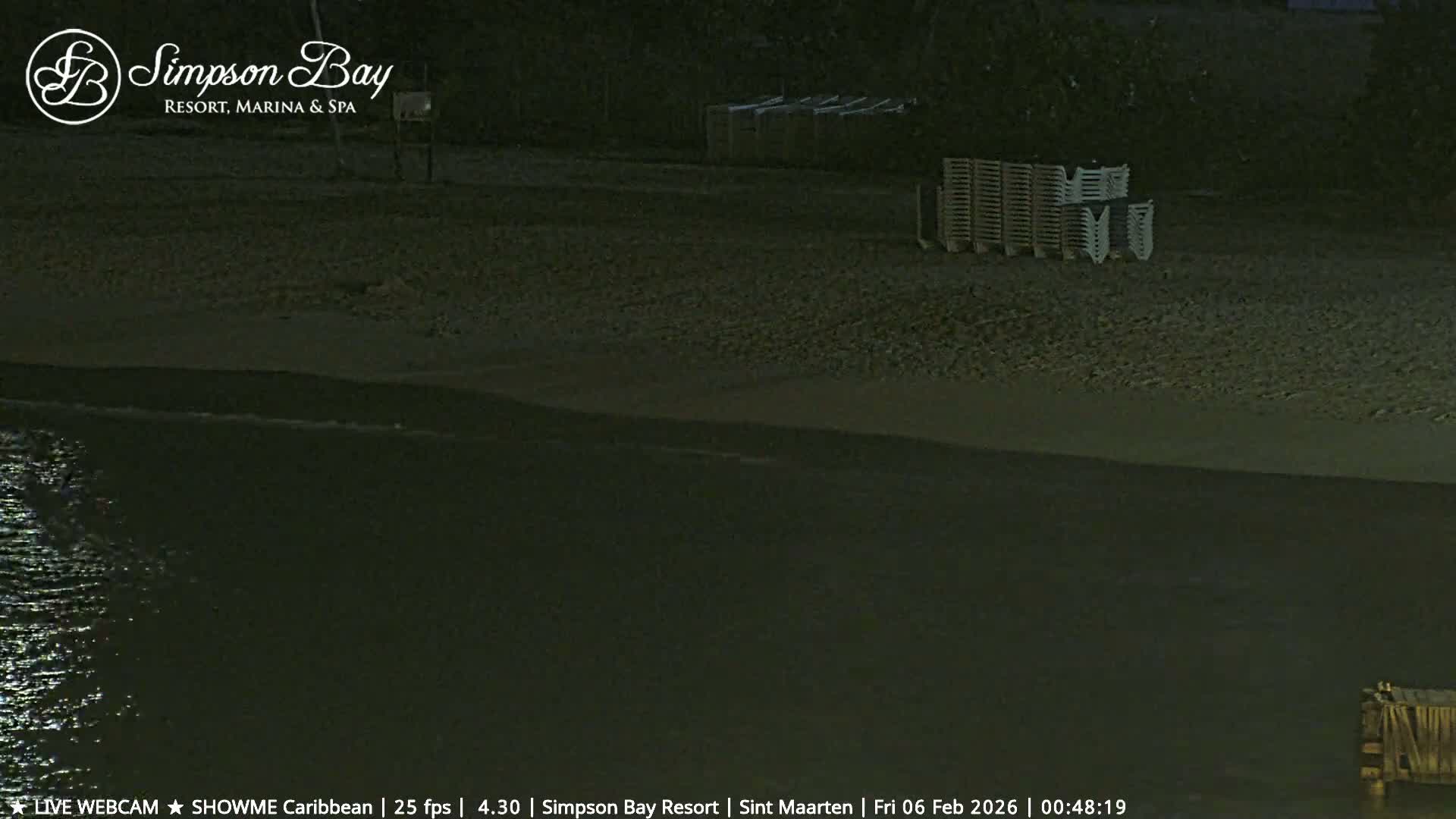 Carribean , Sint Maarten Kim Sha Beach Live Cam - Simpson Bay, Sint Maarten, Netherland