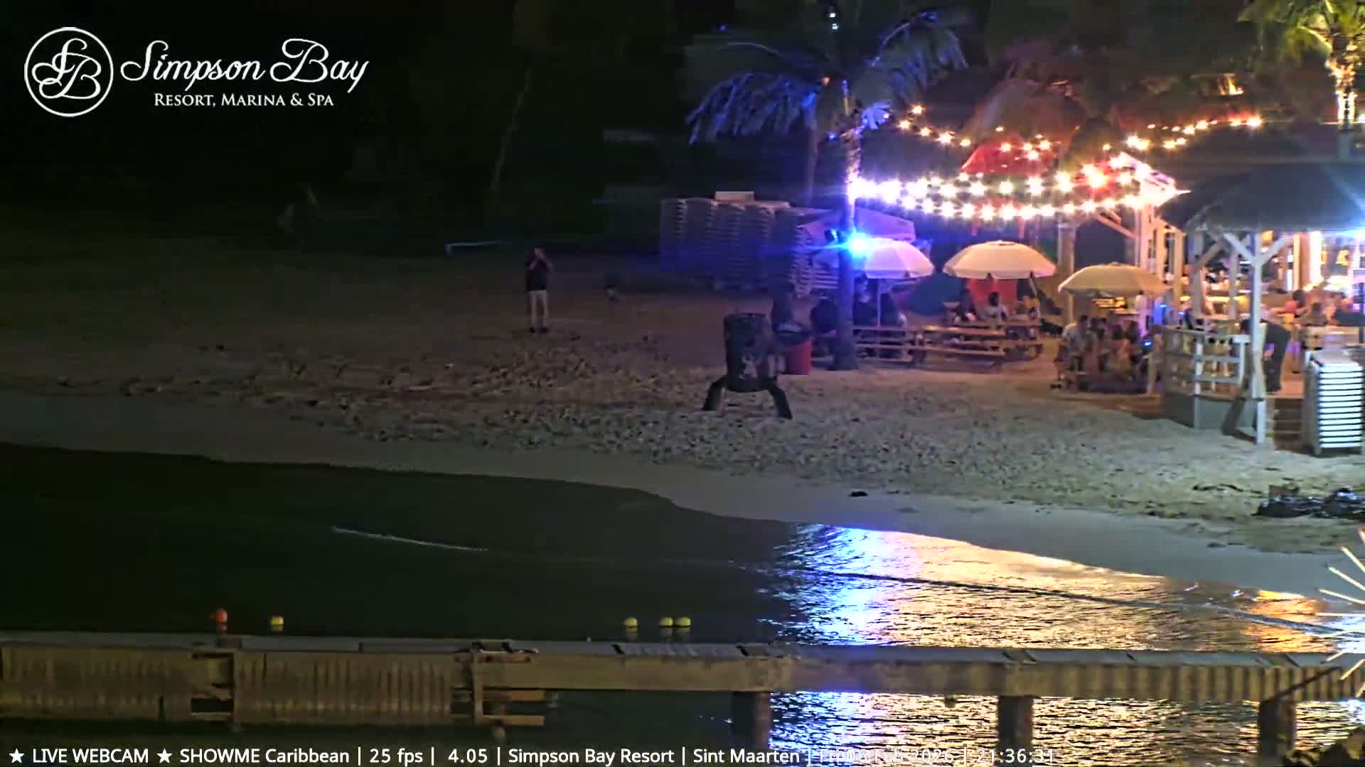 Carribean , Sint Maarten Kim Sha Beach Live Cam - Simpson Bay, Sint Maarten, Netherland