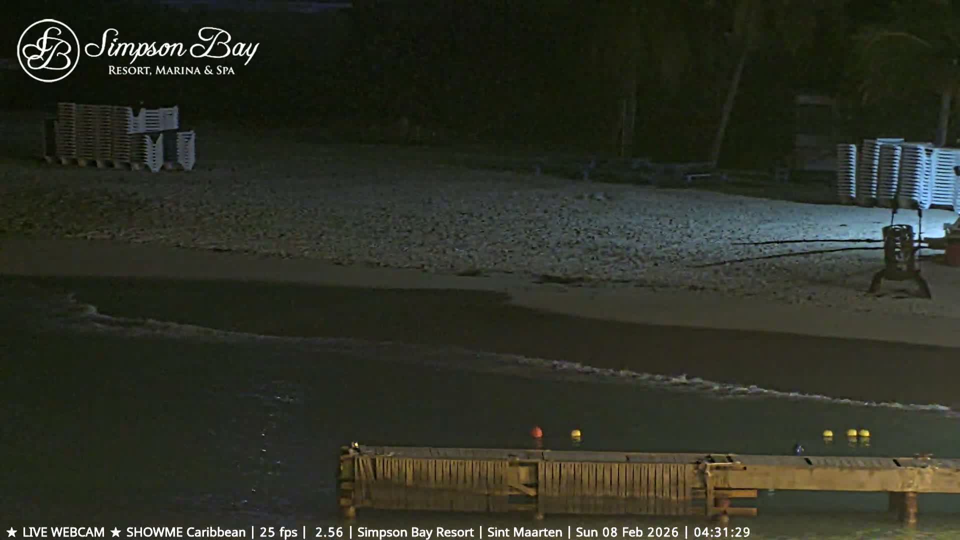 Carribean , Sint Maarten Kim Sha Beach Live Cam - Simpson Bay, Sint Maarten, Netherland