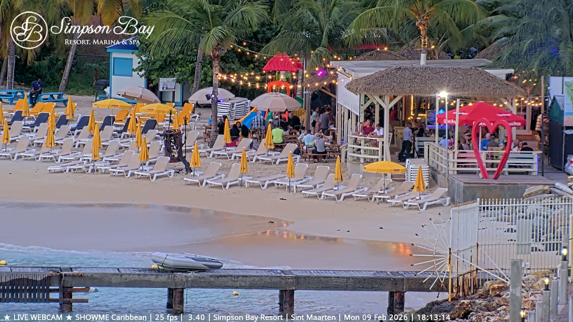 Carribean , Sint Maarten Kim Sha Beach Live Cam - Simpson Bay, Sint Maarten, Netherland