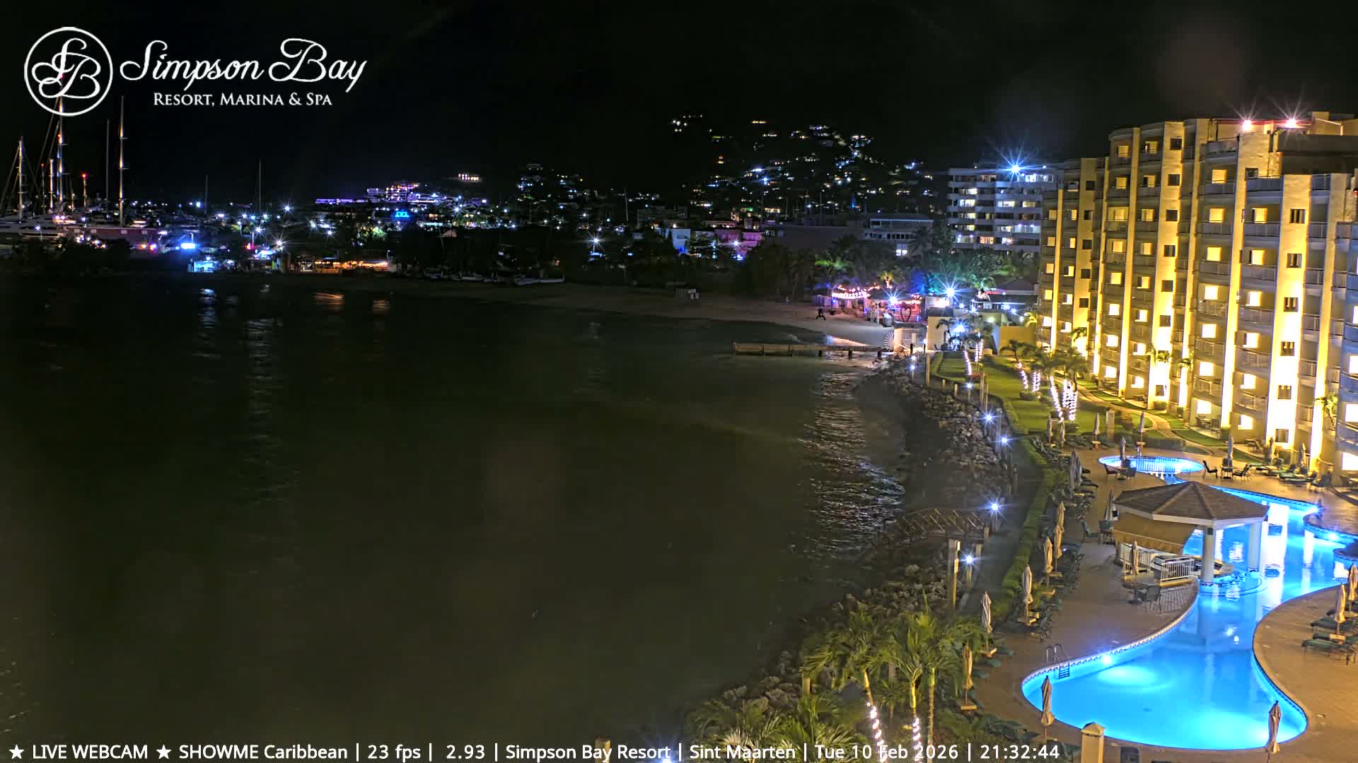Carribean , Sint Maarten Kim Sha Beach Live Cam - Simpson Bay, Sint Maarten, Netherland