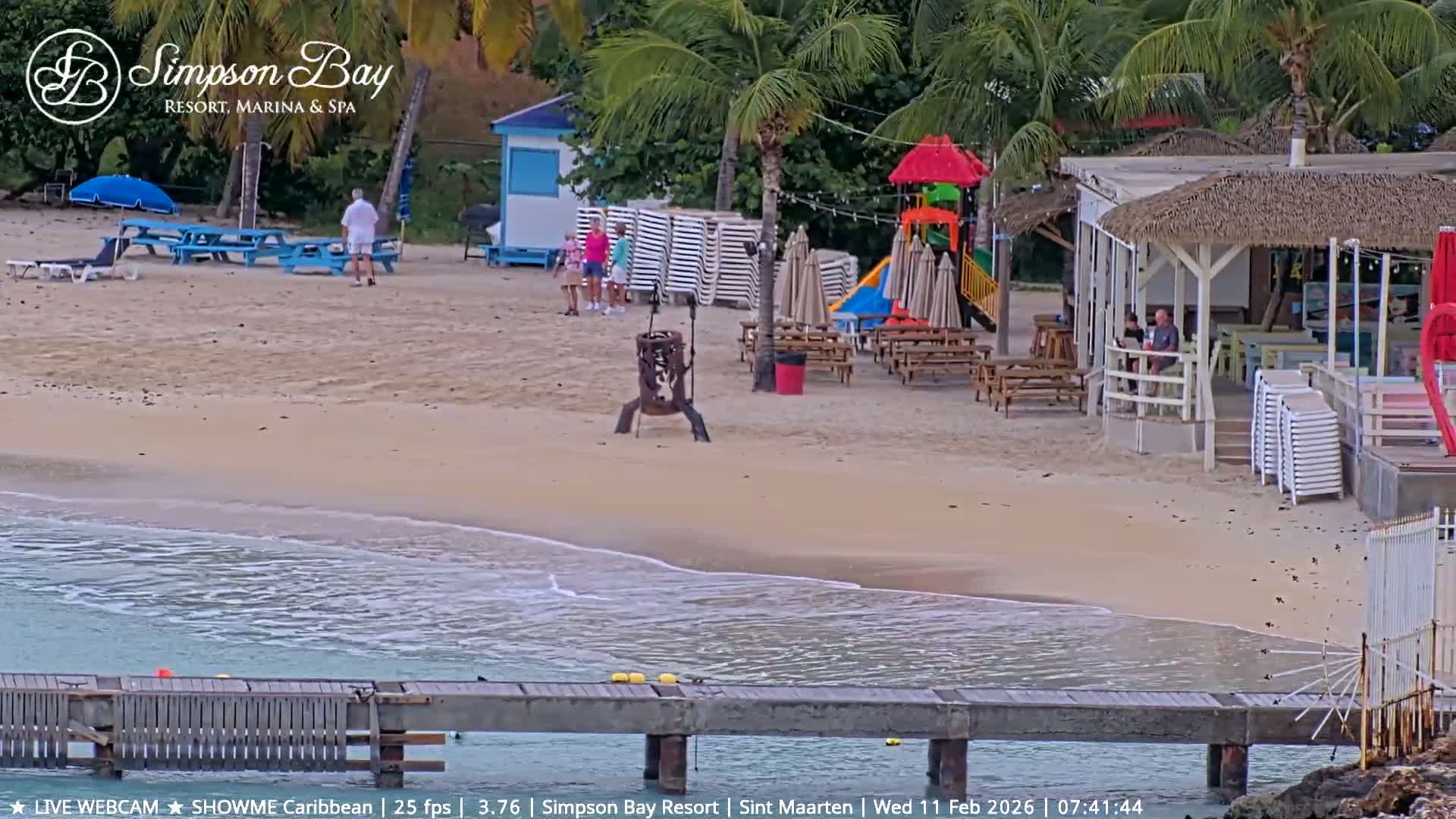 Carribean , Sint Maarten Kim Sha Beach Live Cam - Simpson Bay, Sint Maarten, Netherland