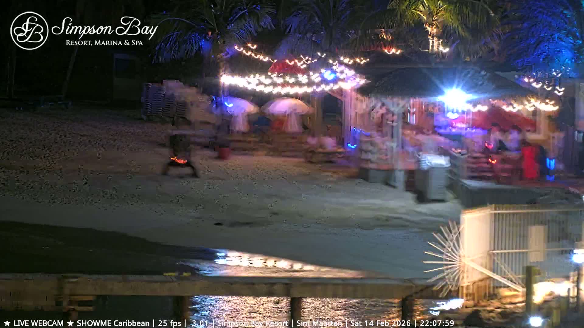 Carribean , Sint Maarten Kim Sha Beach Live Cam - Simpson Bay, Sint Maarten, Netherland