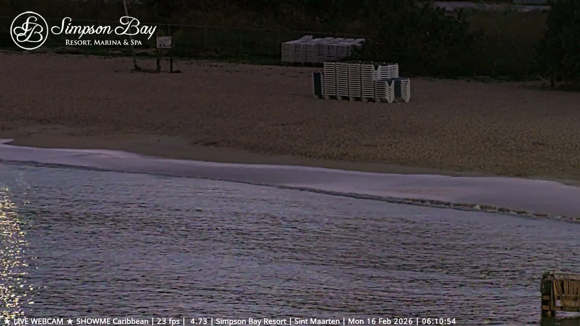 Carribean , Sint Maarten Kim Sha Beach Live Cam - Simpson Bay, Sint Maarten, Netherland