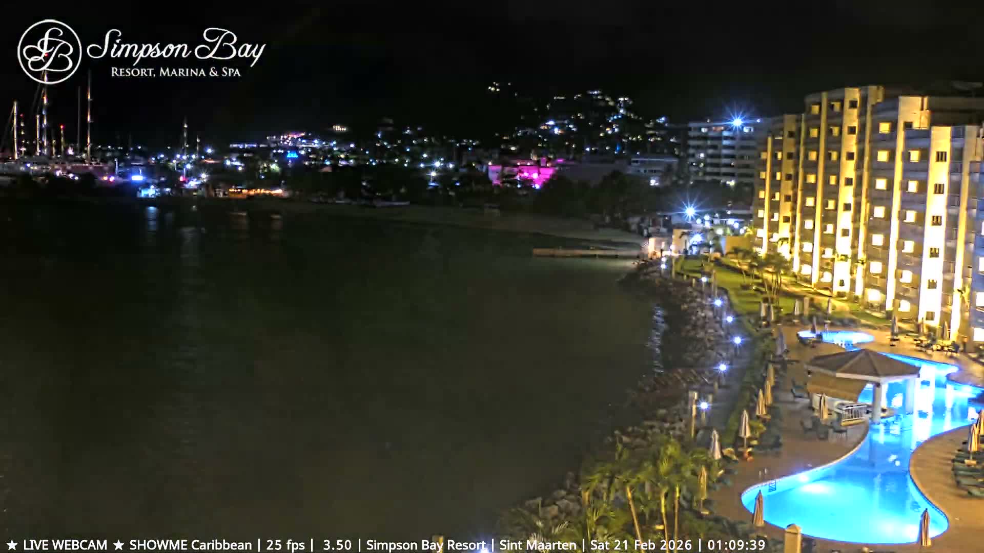 Carribean , Sint Maarten Kim Sha Beach Live Cam - Simpson Bay, Sint Maarten, Netherland