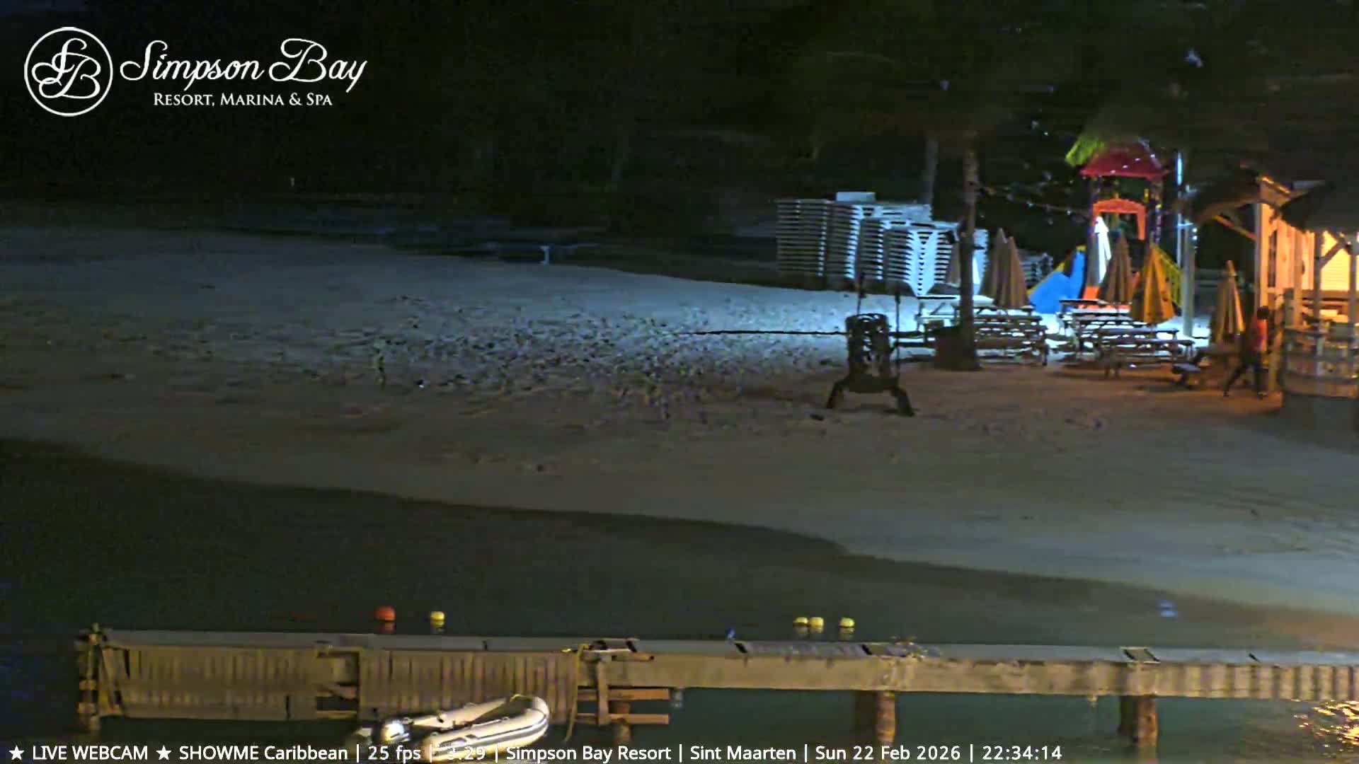 Carribean , Sint Maarten Kim Sha Beach Live Cam - Simpson Bay, Sint Maarten, Netherland