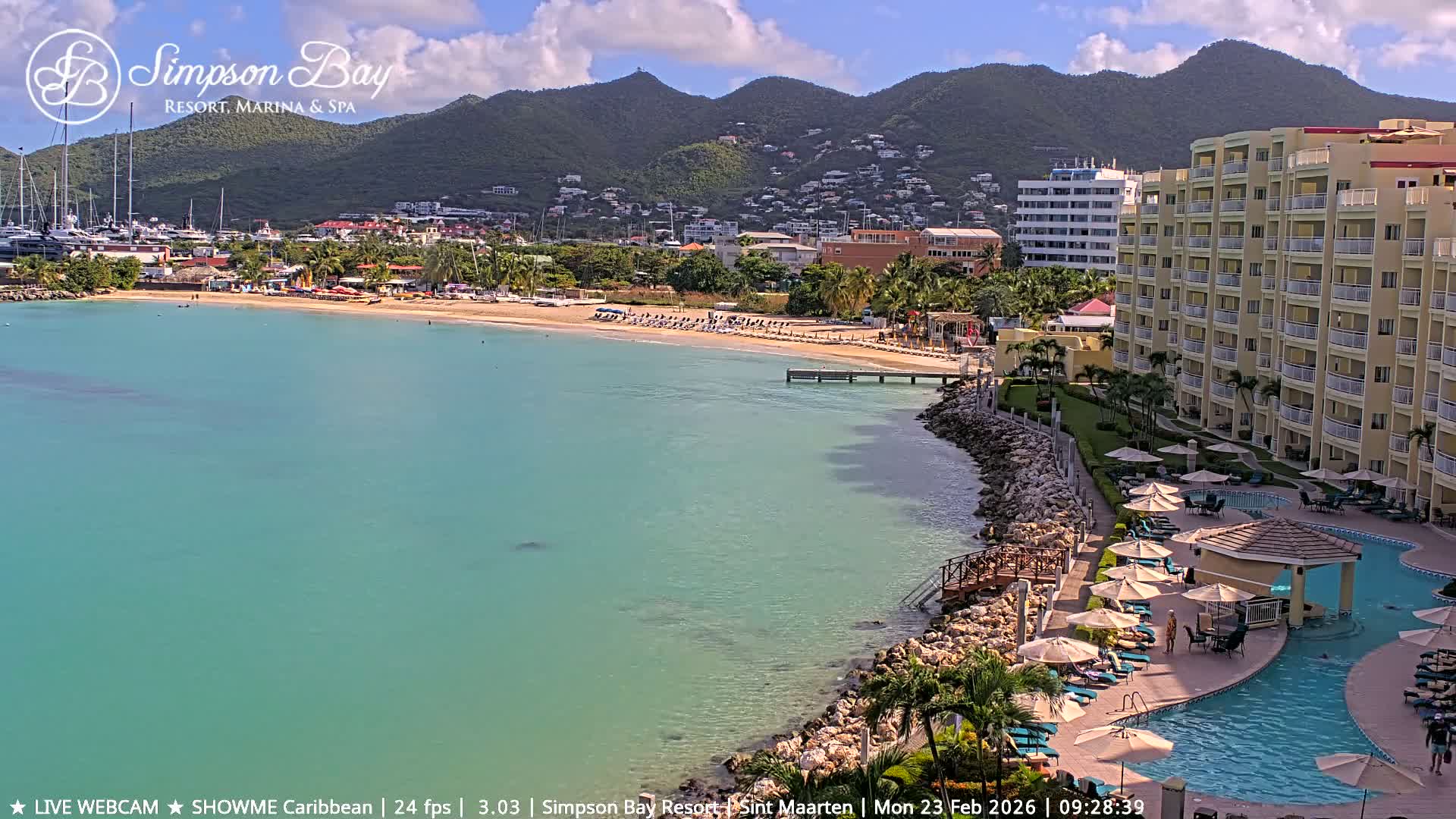 Carribean , Sint Maarten Kim Sha Beach Live Cam - Simpson Bay, Sint Maarten, Netherland