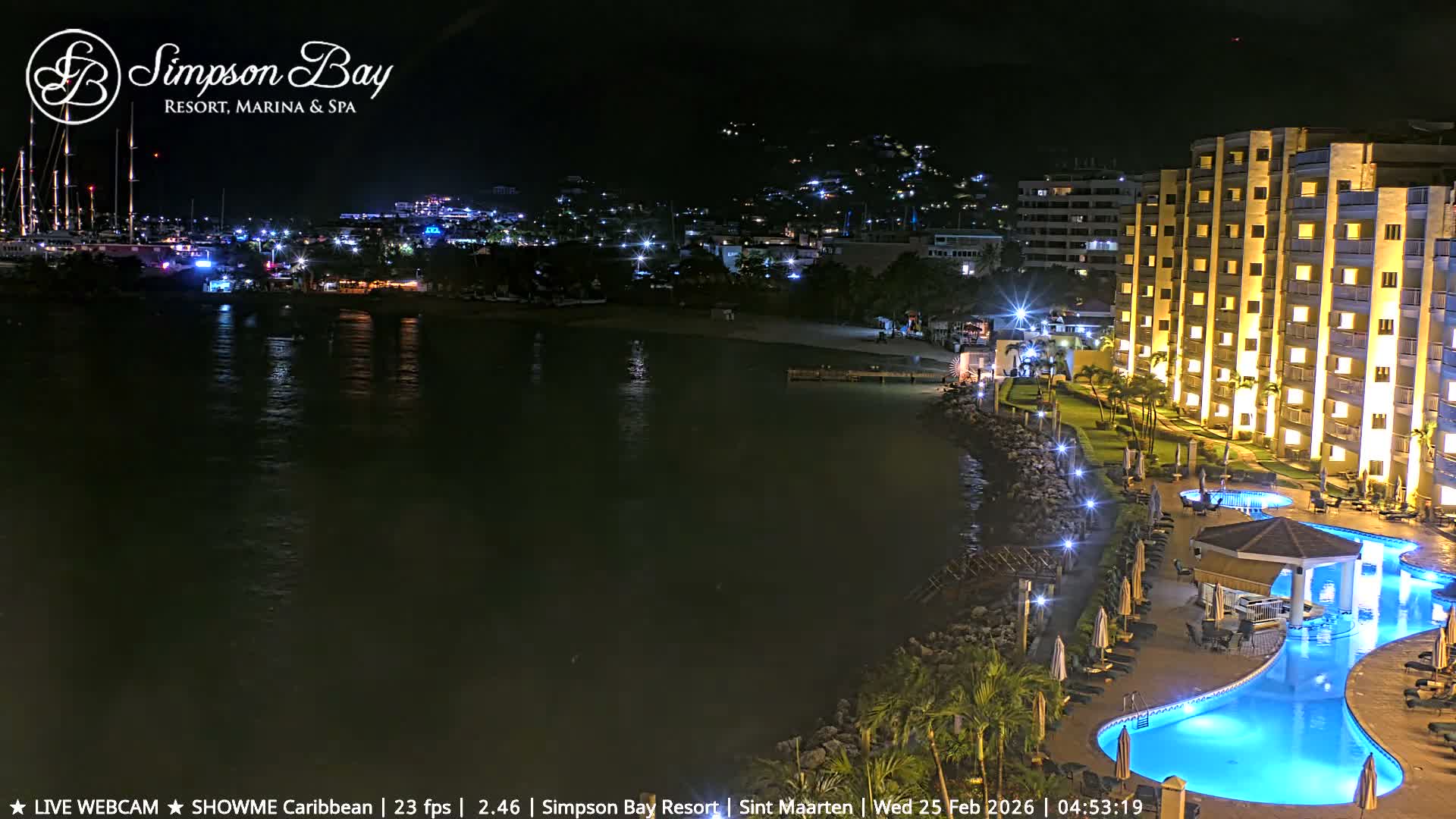 Carribean , Sint Maarten Kim Sha Beach Live Cam - Simpson Bay, Sint Maarten, Netherland