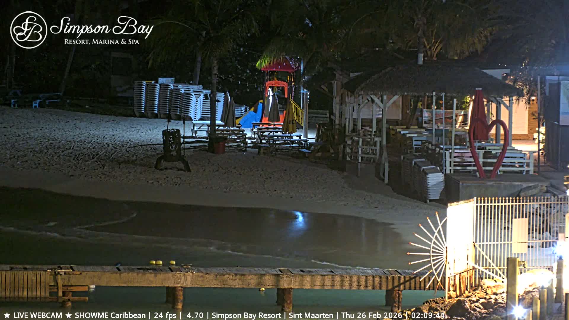 Carribean , Sint Maarten Kim Sha Beach Live Cam - Simpson Bay, Sint Maarten, Netherland