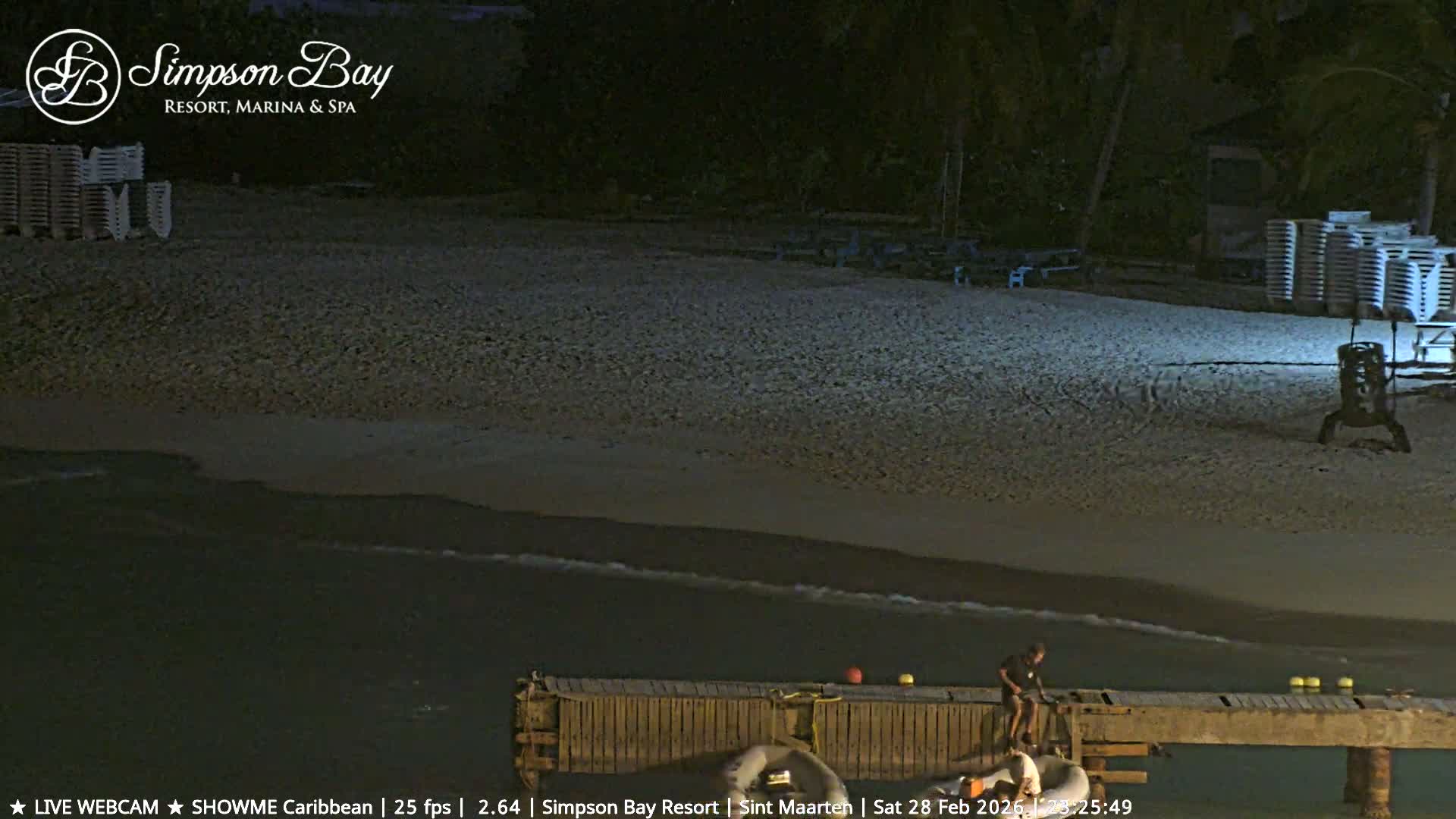 Carribean , Sint Maarten Kim Sha Beach Live Cam - Simpson Bay, Sint Maarten, Netherland