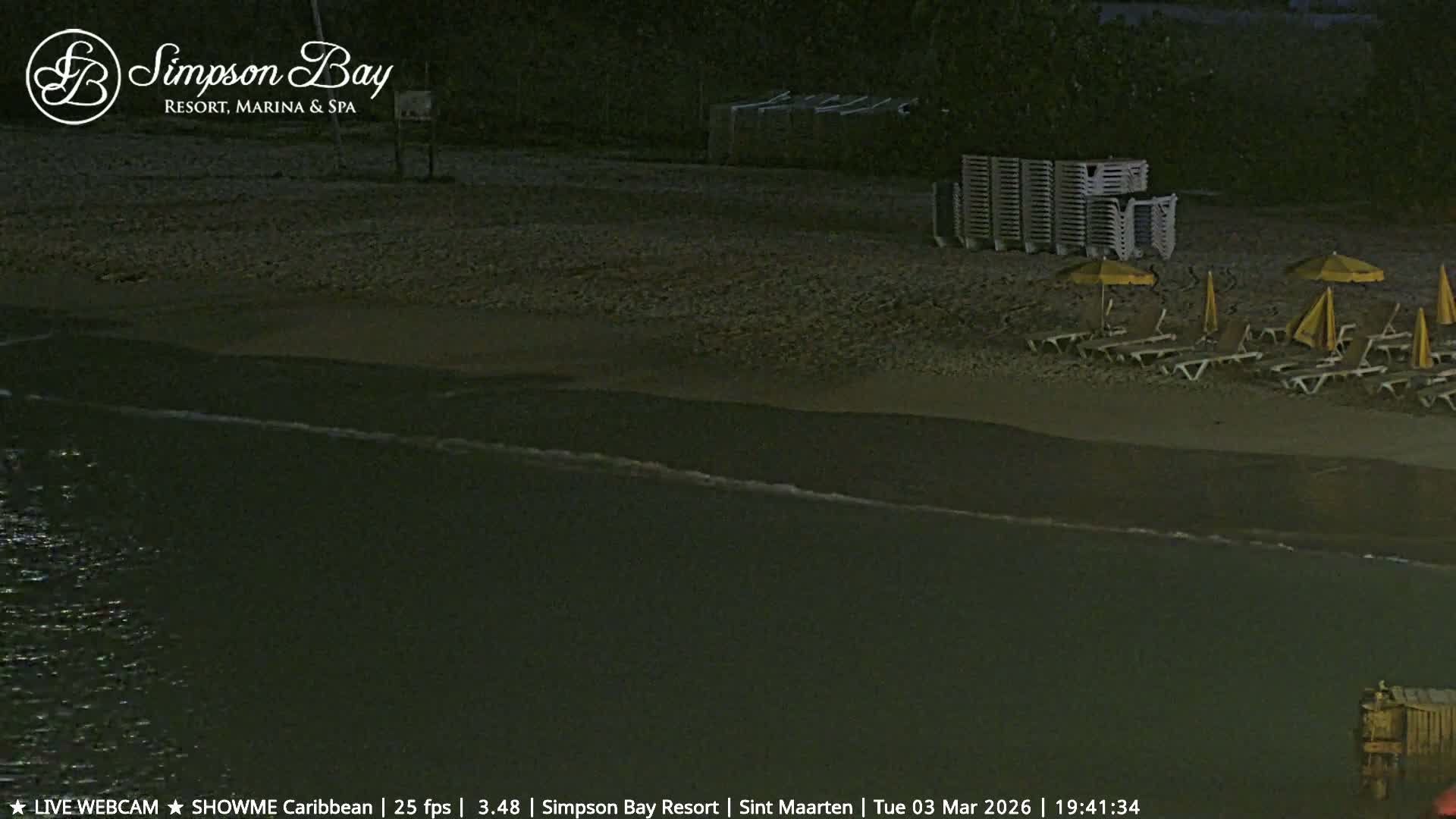Carribean , Sint Maarten Kim Sha Beach Live Cam - Simpson Bay, Sint Maarten, Netherland