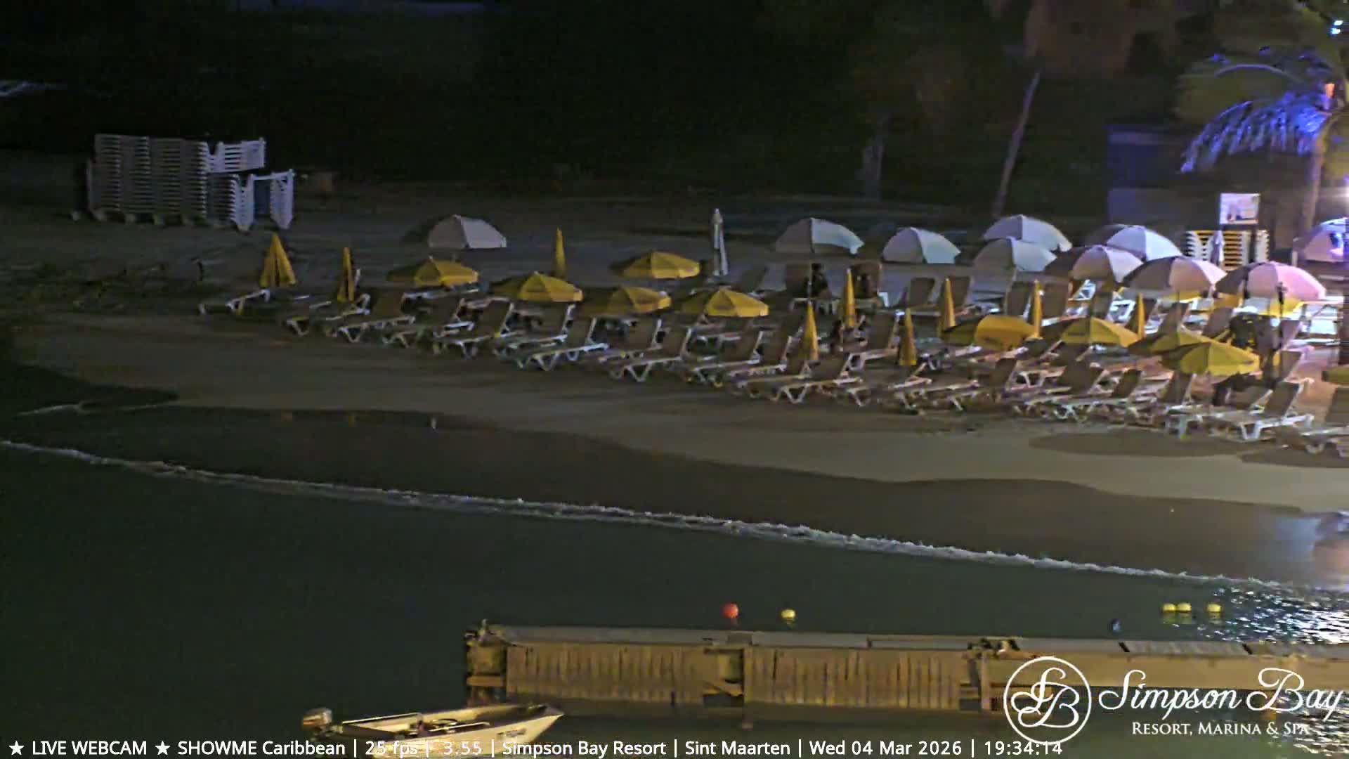 Carribean , Sint Maarten Kim Sha Beach Live Cam - Simpson Bay, Sint Maarten, Netherland