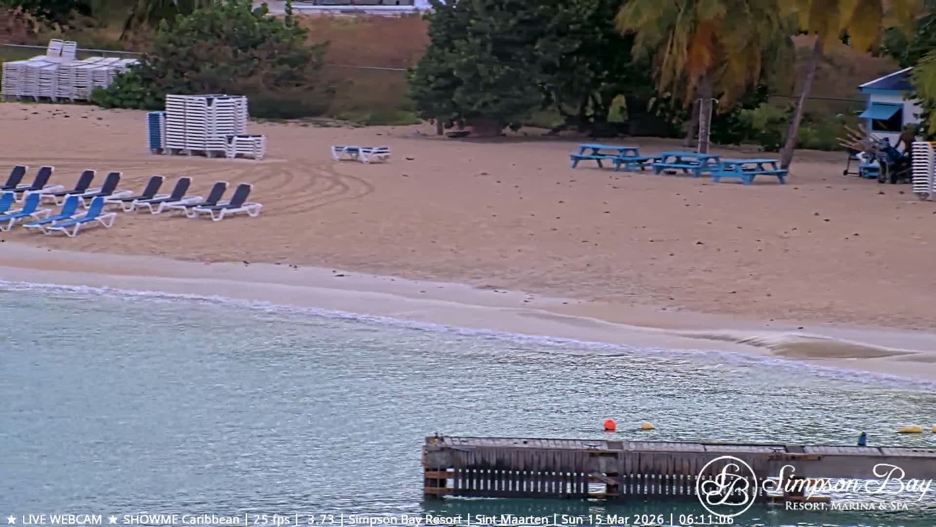 Carribean , Sint Maarten Kim Sha Beach Live Cam - Simpson Bay, Sint Maarten, Netherland