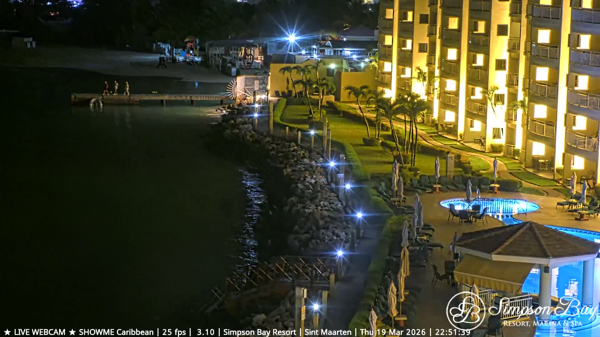 Carribean , Sint Maarten Kim Sha Beach Live Cam - Simpson Bay, Sint Maarten, Netherland