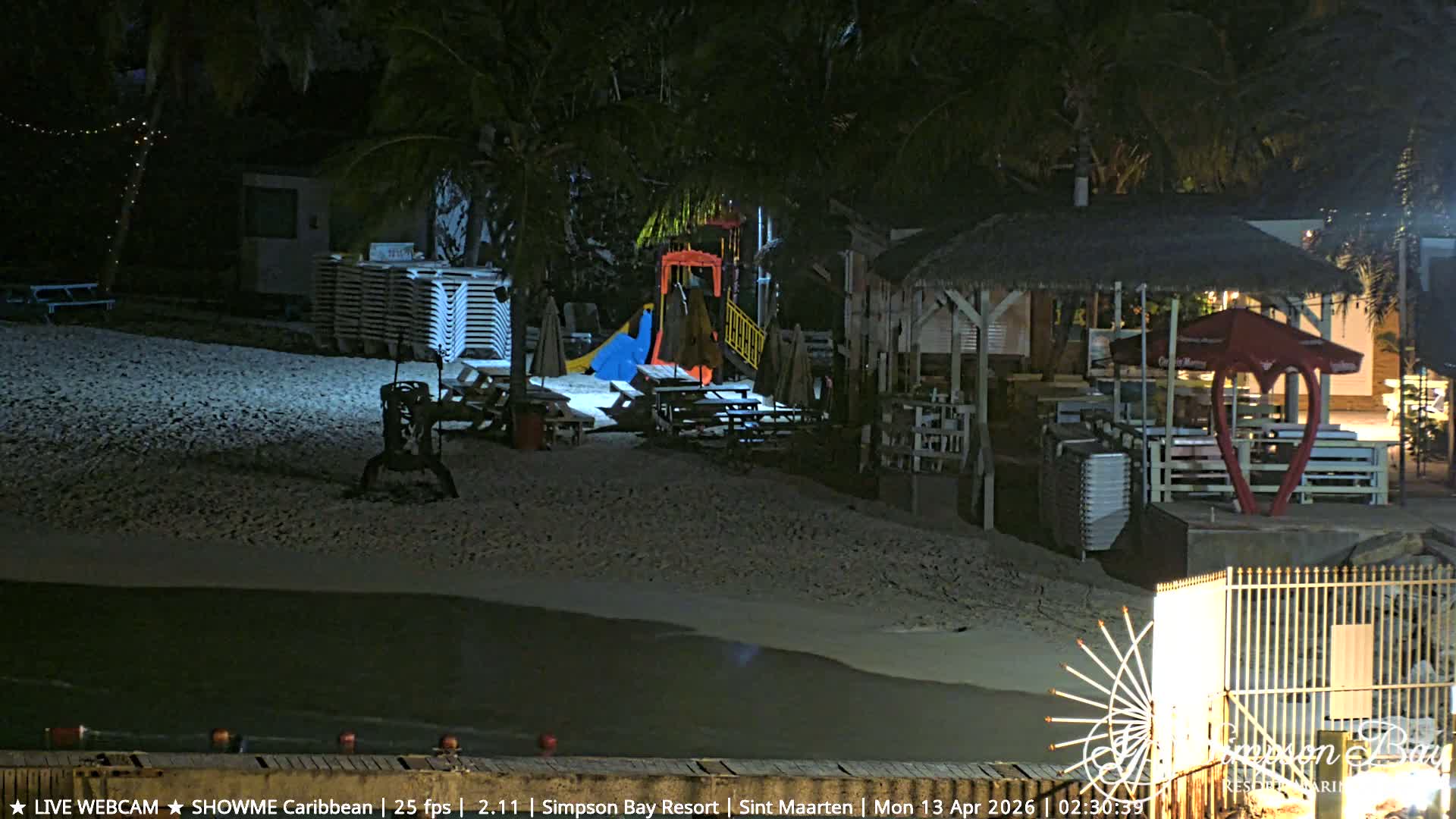 Carribean , Sint Maarten Kim Sha Beach Live Cam - Simpson Bay, Sint Maarten, Netherland