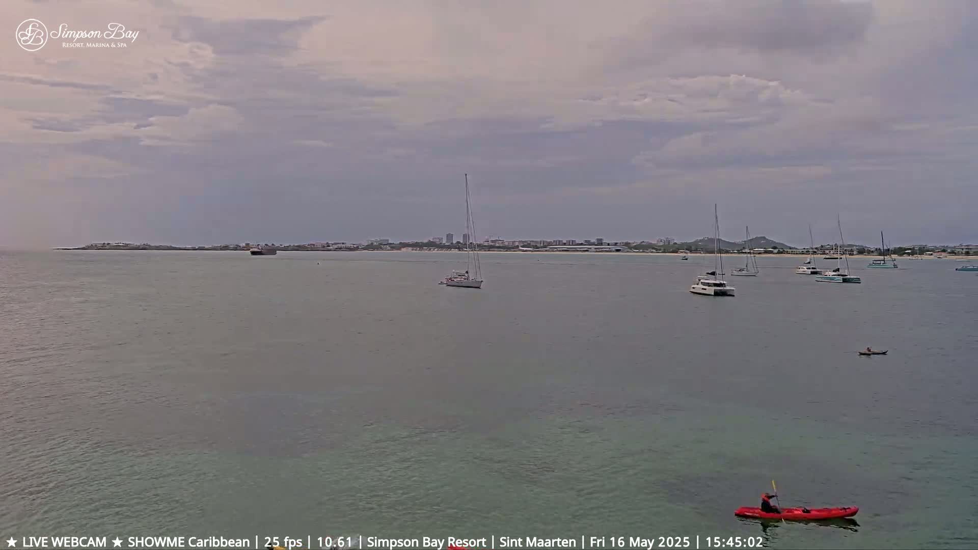 Carribean, Atlantic Ocean, Simpson Bay & Village Live Cam - Simpson Bay, Sint Maarten, Netherland