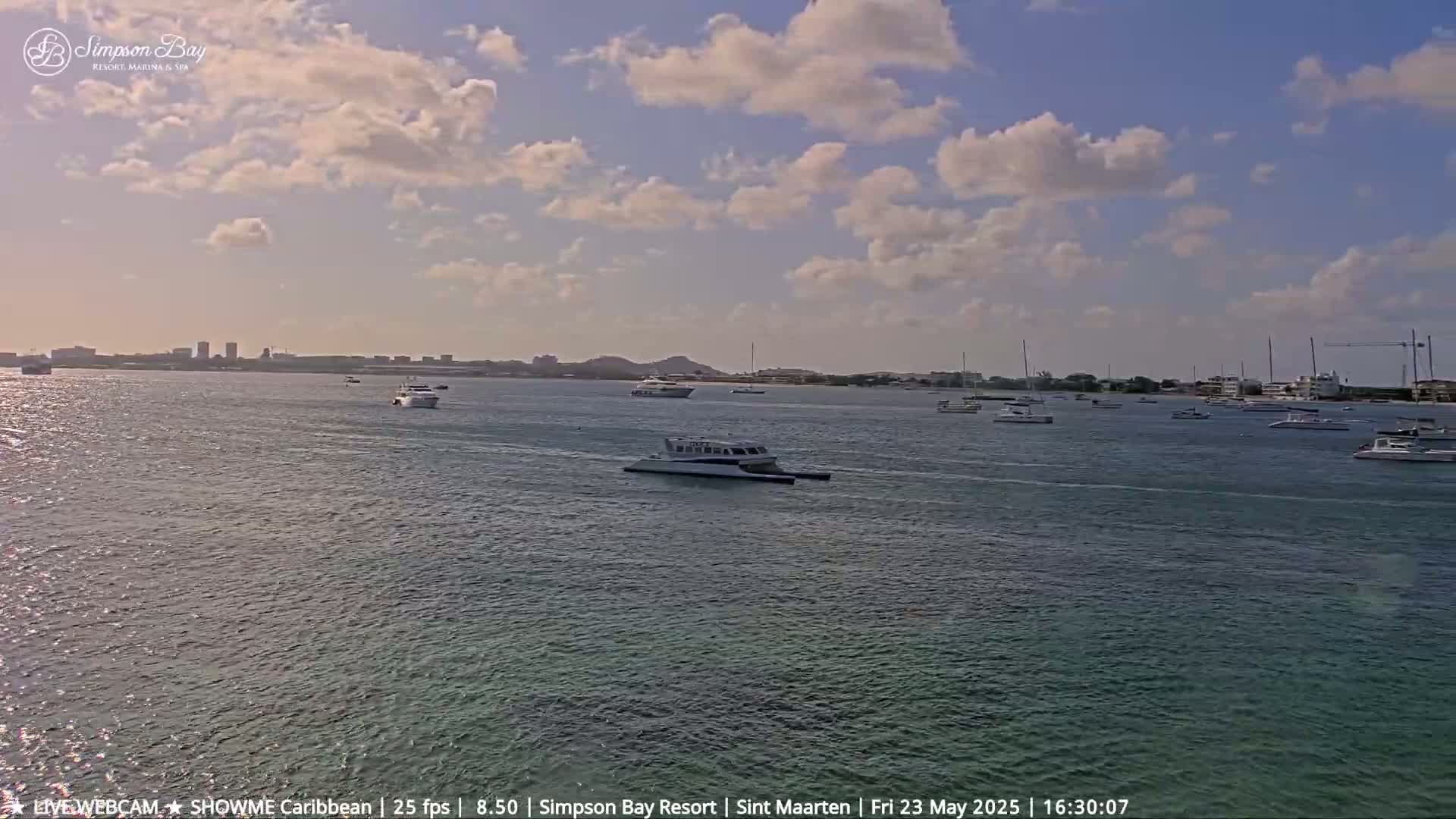 Carribean, Atlantic Ocean, Simpson Bay & Village Live Cam - Simpson Bay, Sint Maarten, Netherland