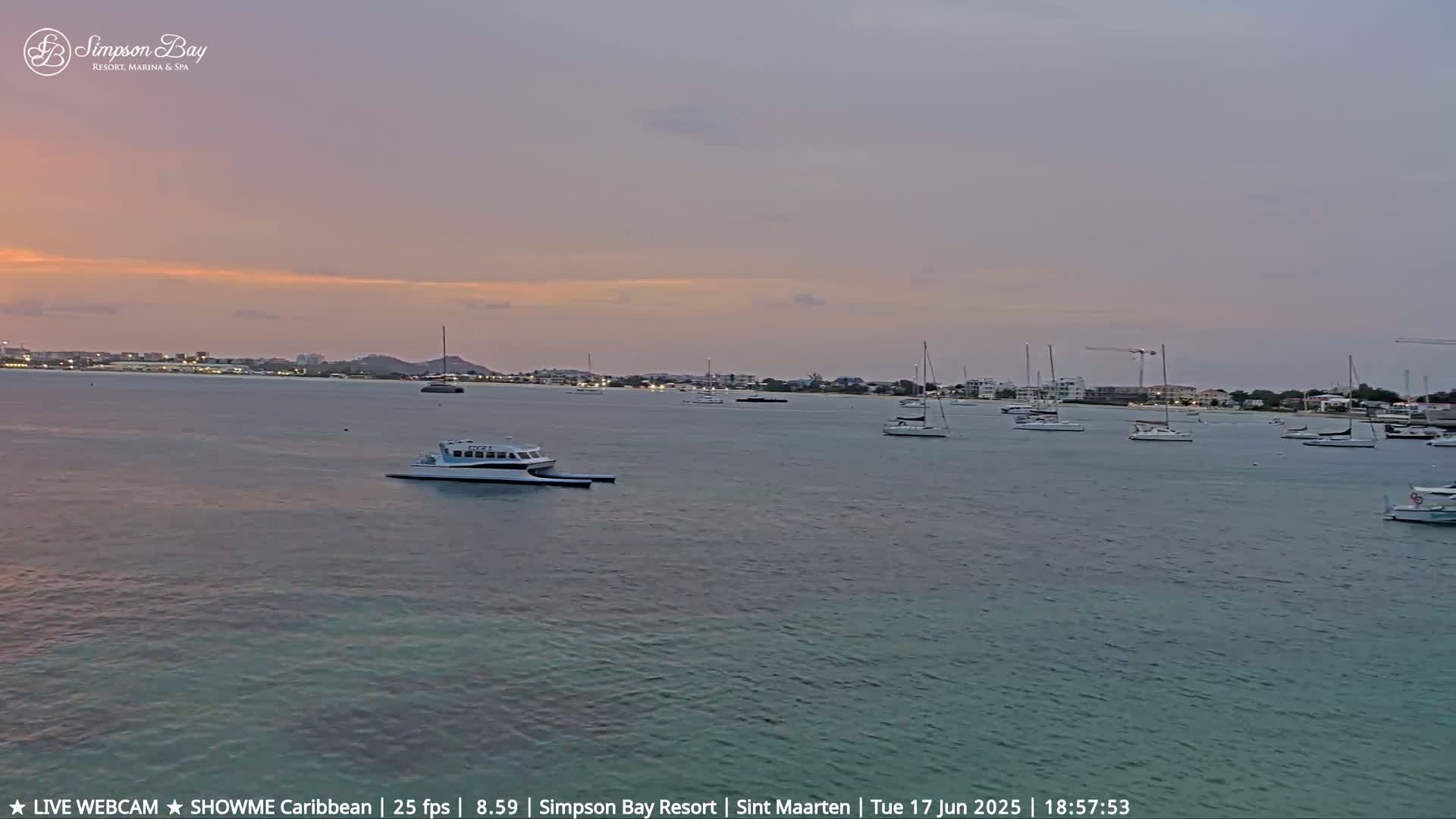 Carribean, Atlantic Ocean, Simpson Bay & Village Live Cam - Simpson Bay, Sint Maarten, Netherland