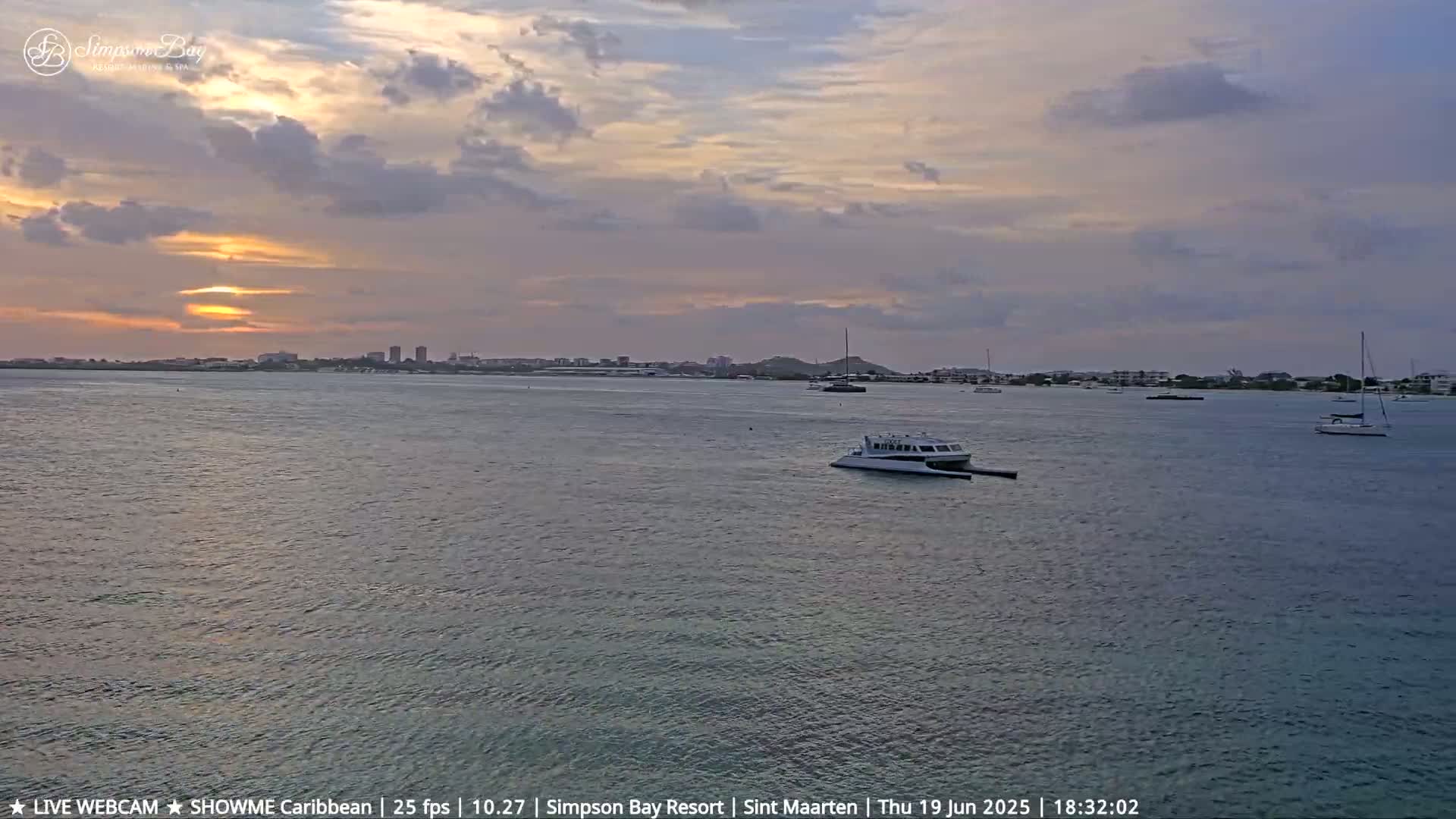 Carribean, Atlantic Ocean, Simpson Bay & Village Live Cam - Simpson Bay, Sint Maarten, Netherland