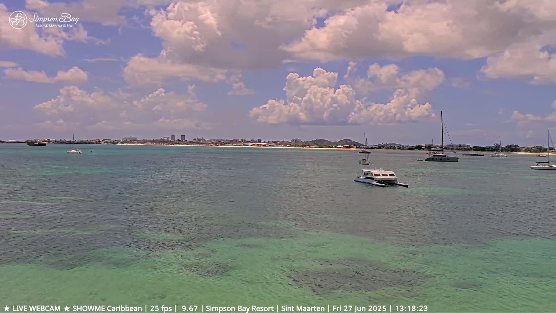 Carribean, Atlantic Ocean, Simpson Bay & Village Live Cam - Simpson Bay, Sint Maarten, Netherland