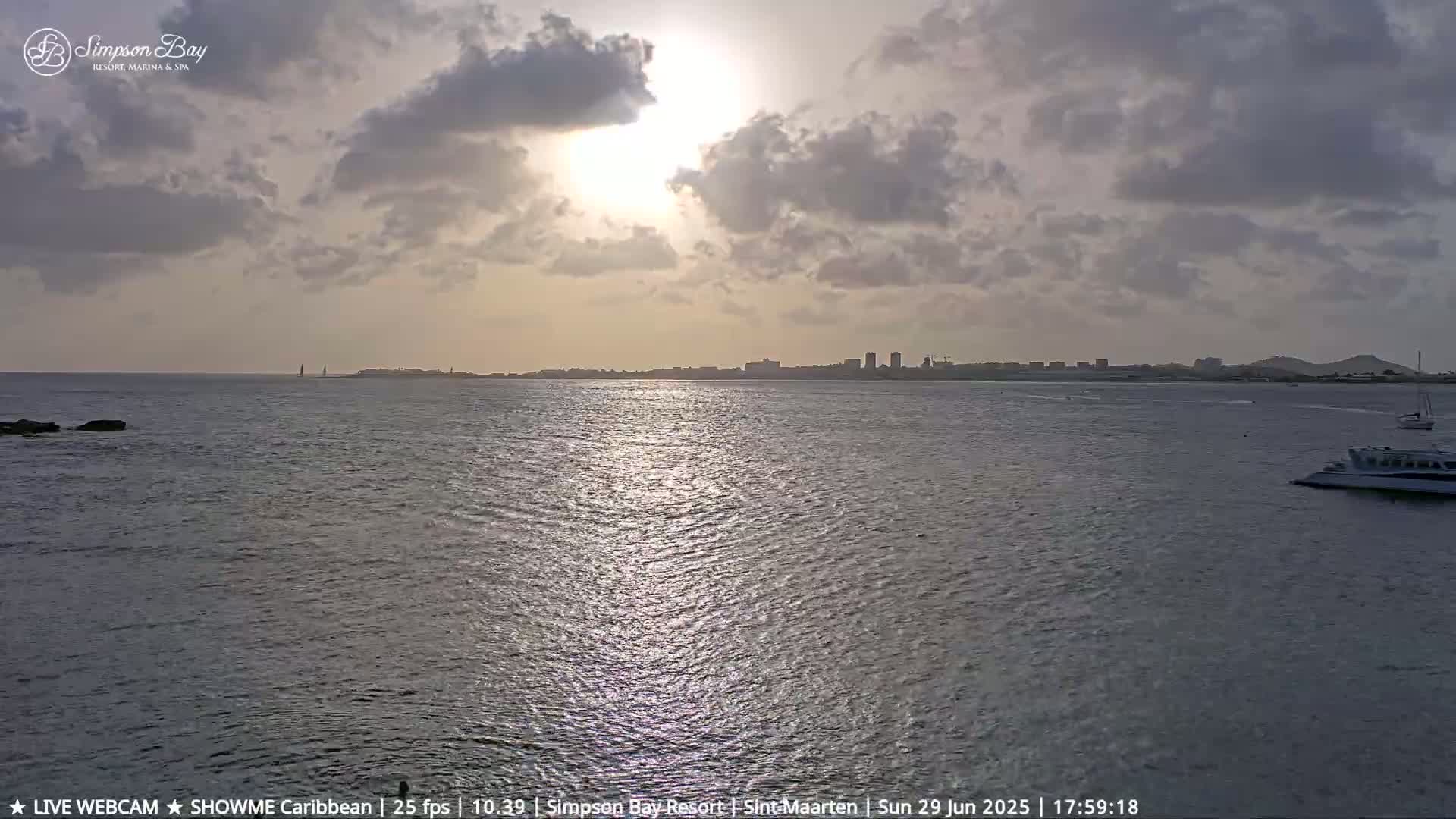Carribean, Atlantic Ocean, Simpson Bay & Village Live Cam - Simpson Bay, Sint Maarten, Netherland