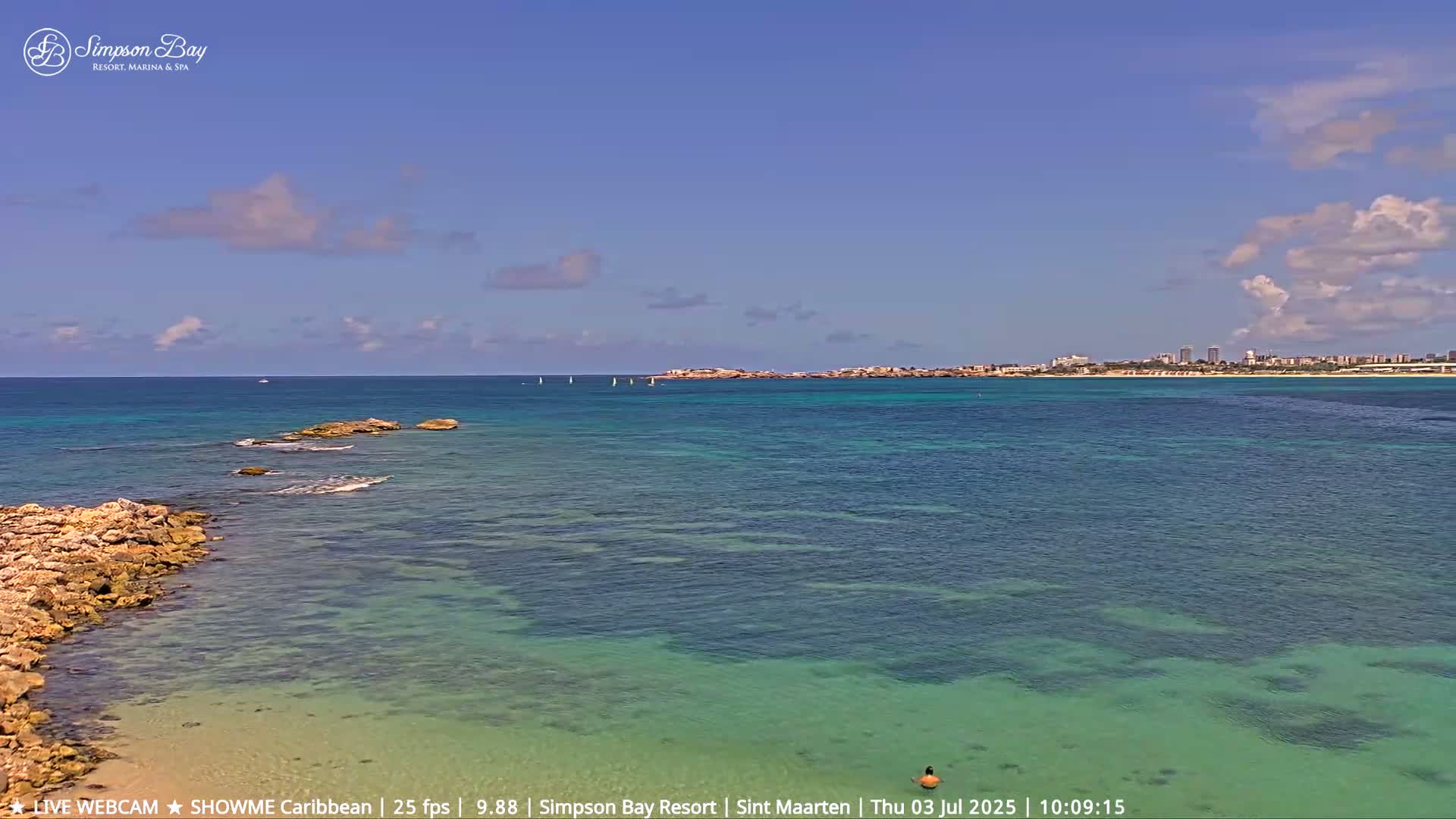 Carribean, Atlantic Ocean, Simpson Bay & Village Live Cam - Simpson Bay, Sint Maarten, Netherland