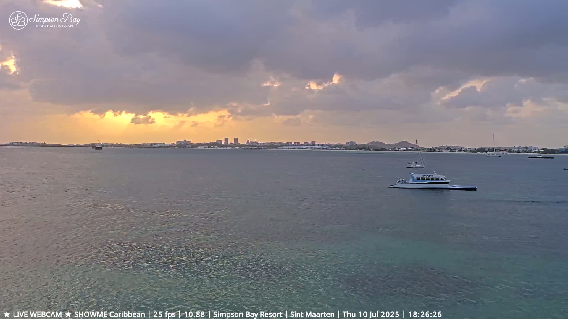 Carribean, Atlantic Ocean, Simpson Bay & Village Live Cam - Simpson Bay, Sint Maarten, Netherland