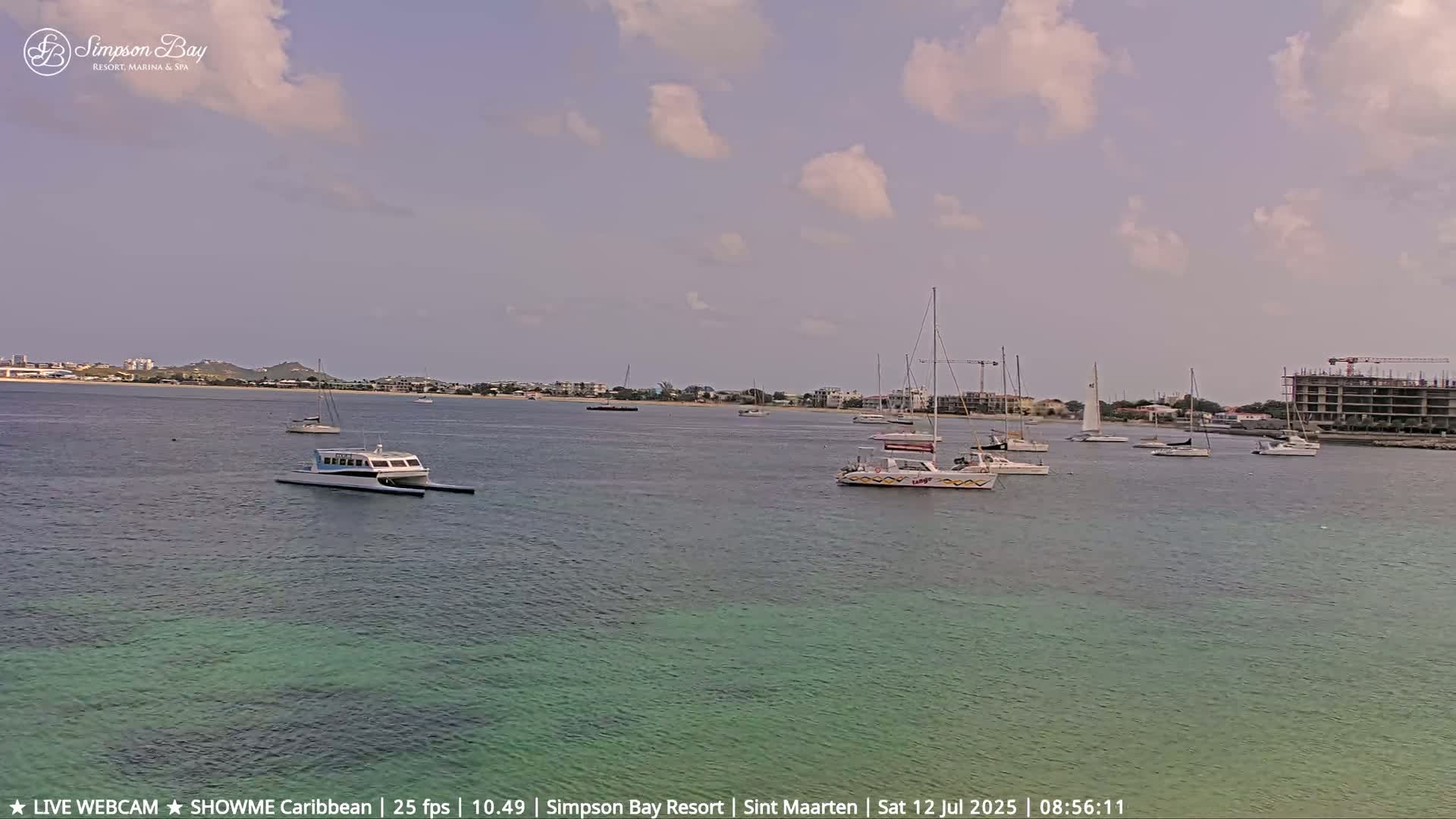 Carribean, Atlantic Ocean, Simpson Bay & Village Live Cam - Simpson Bay, Sint Maarten, Netherland