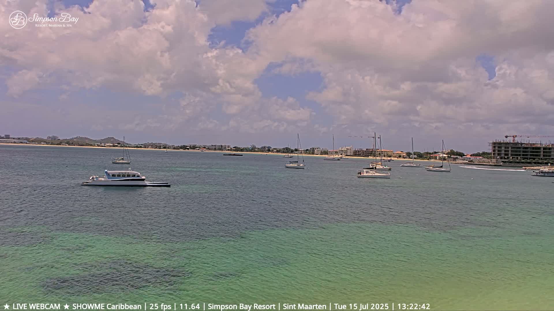 Carribean, Atlantic Ocean, Simpson Bay & Village Live Cam - Simpson Bay, Sint Maarten, Netherland