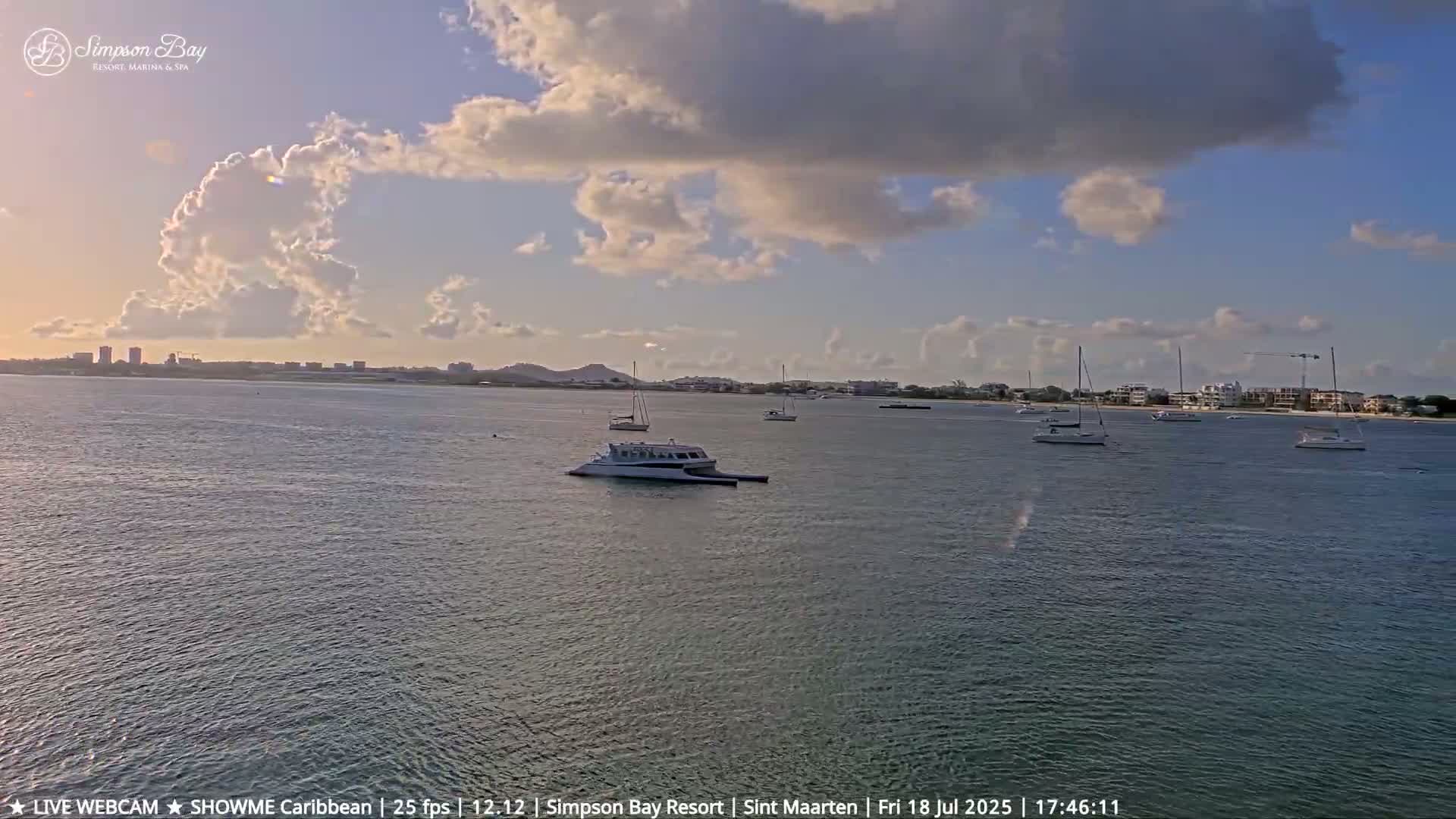 Carribean, Atlantic Ocean, Simpson Bay & Village Live Cam - Simpson Bay, Sint Maarten, Netherland