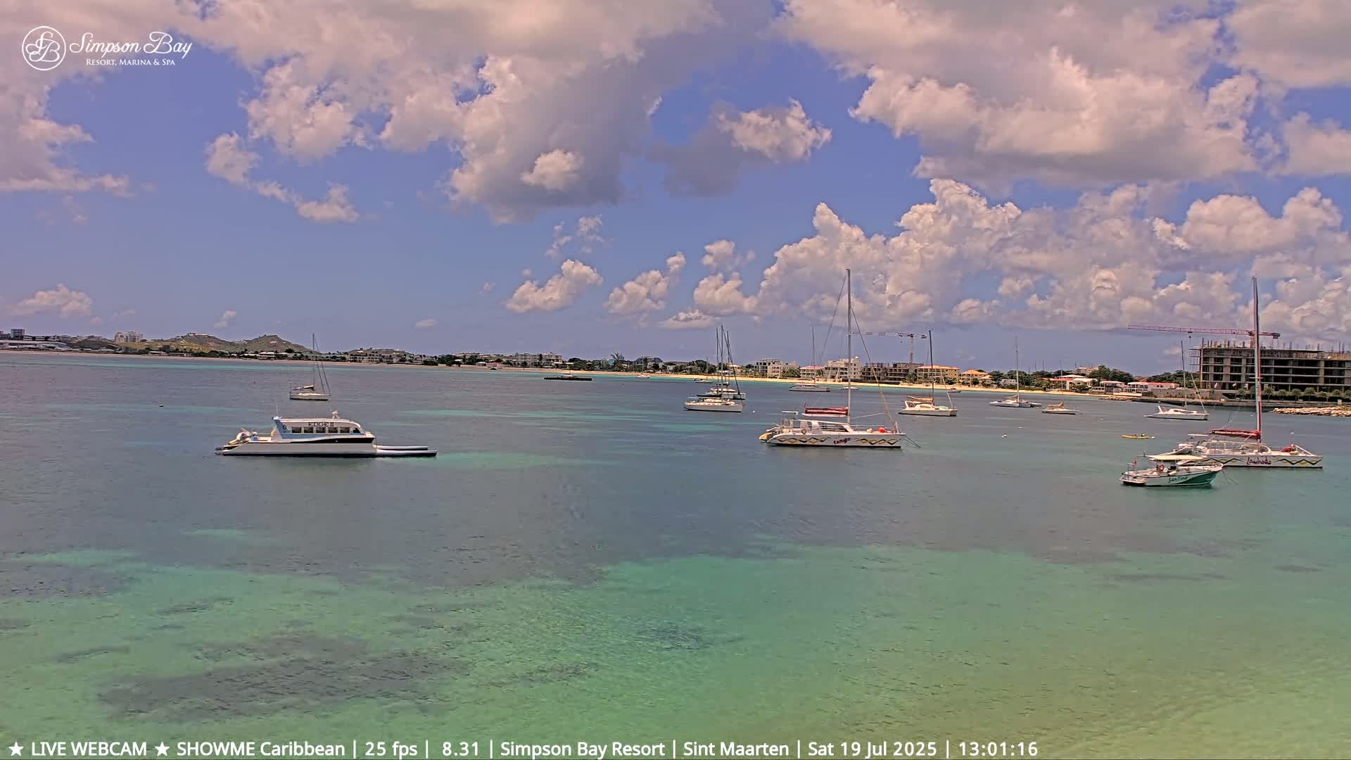 Carribean, Atlantic Ocean, Simpson Bay & Village Live Cam - Simpson Bay, Sint Maarten, Netherland