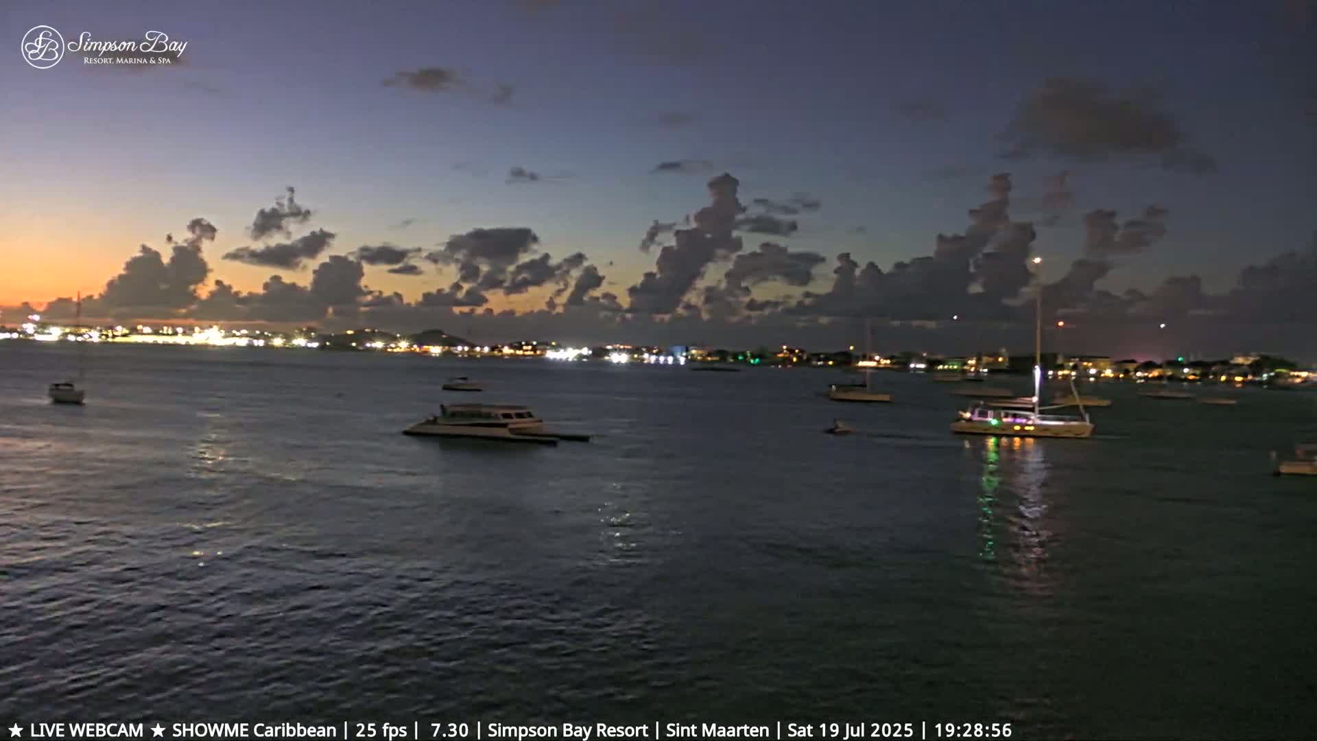Carribean, Atlantic Ocean, Simpson Bay & Village Live Cam - Simpson Bay, Sint Maarten, Netherland