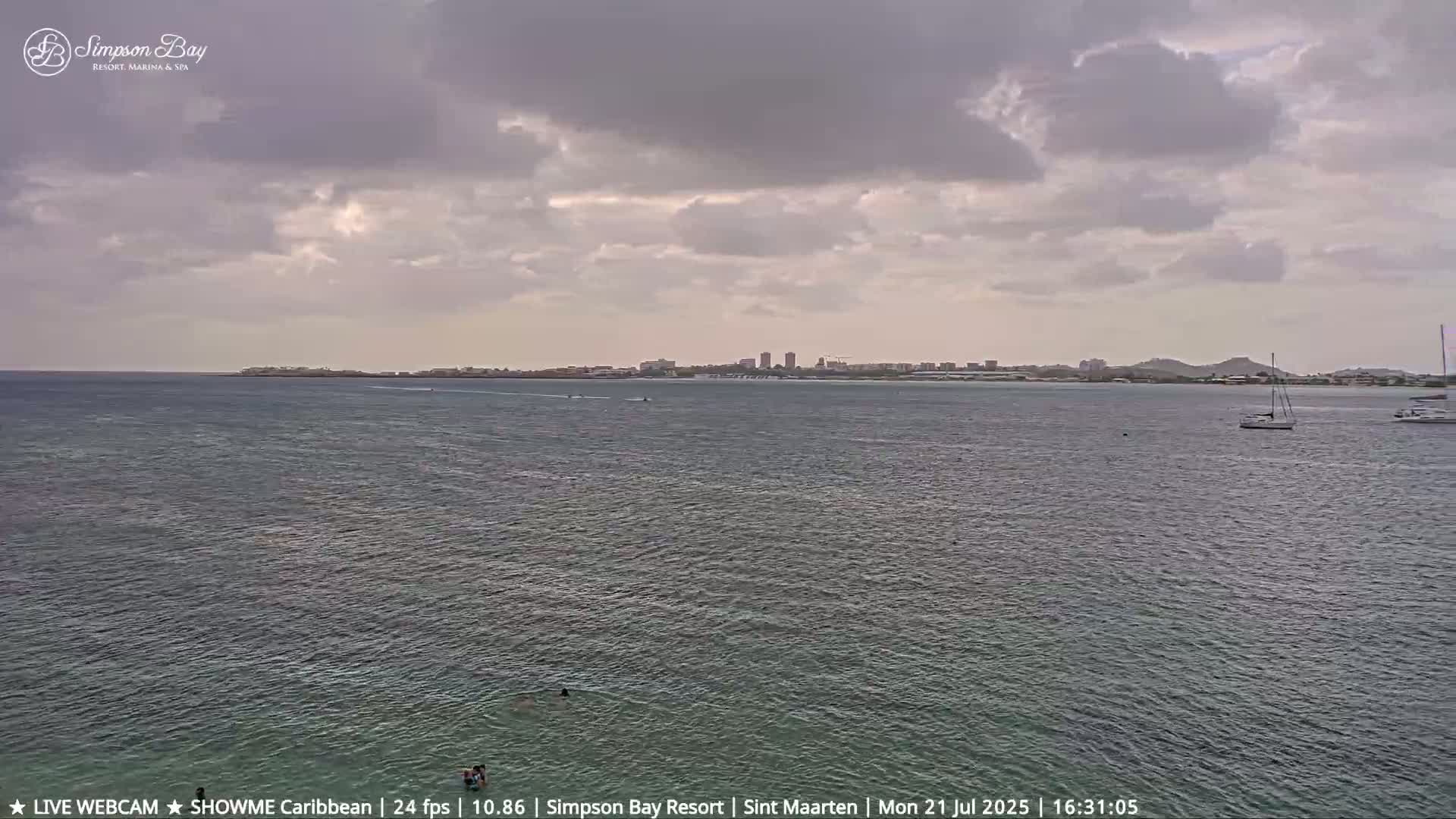 Carribean, Atlantic Ocean, Simpson Bay & Village Live Cam - Simpson Bay, Sint Maarten, Netherland