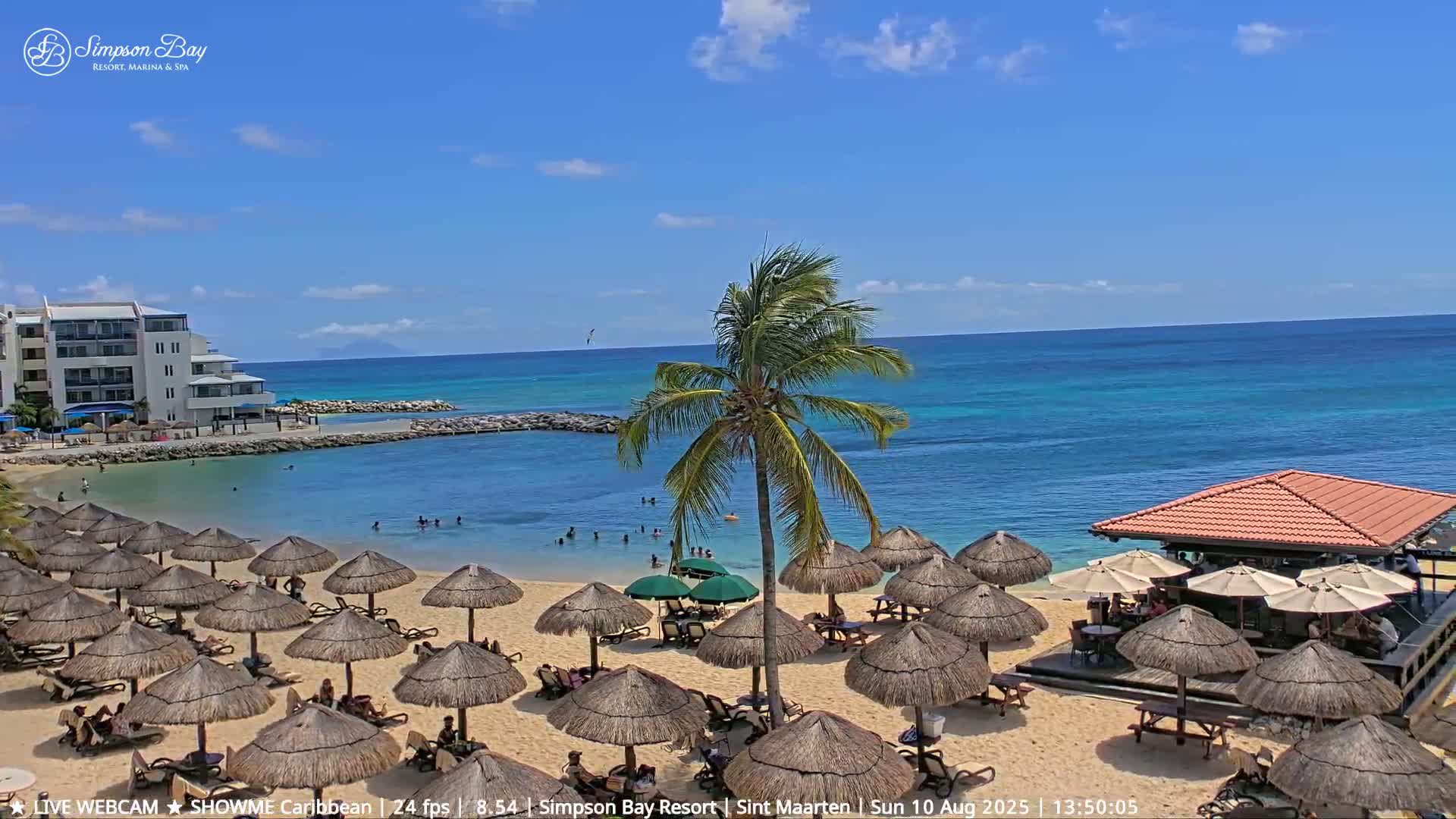 Carribean, Atlantic Ocean, Simpson Bay & Village Live Cam - Simpson Bay, Sint Maarten, Netherland
