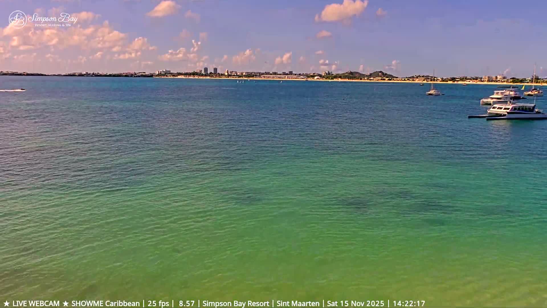 Carribean, Atlantic Ocean, Simpson Bay & Village Live Cam - Simpson Bay, Sint Maarten, Netherland