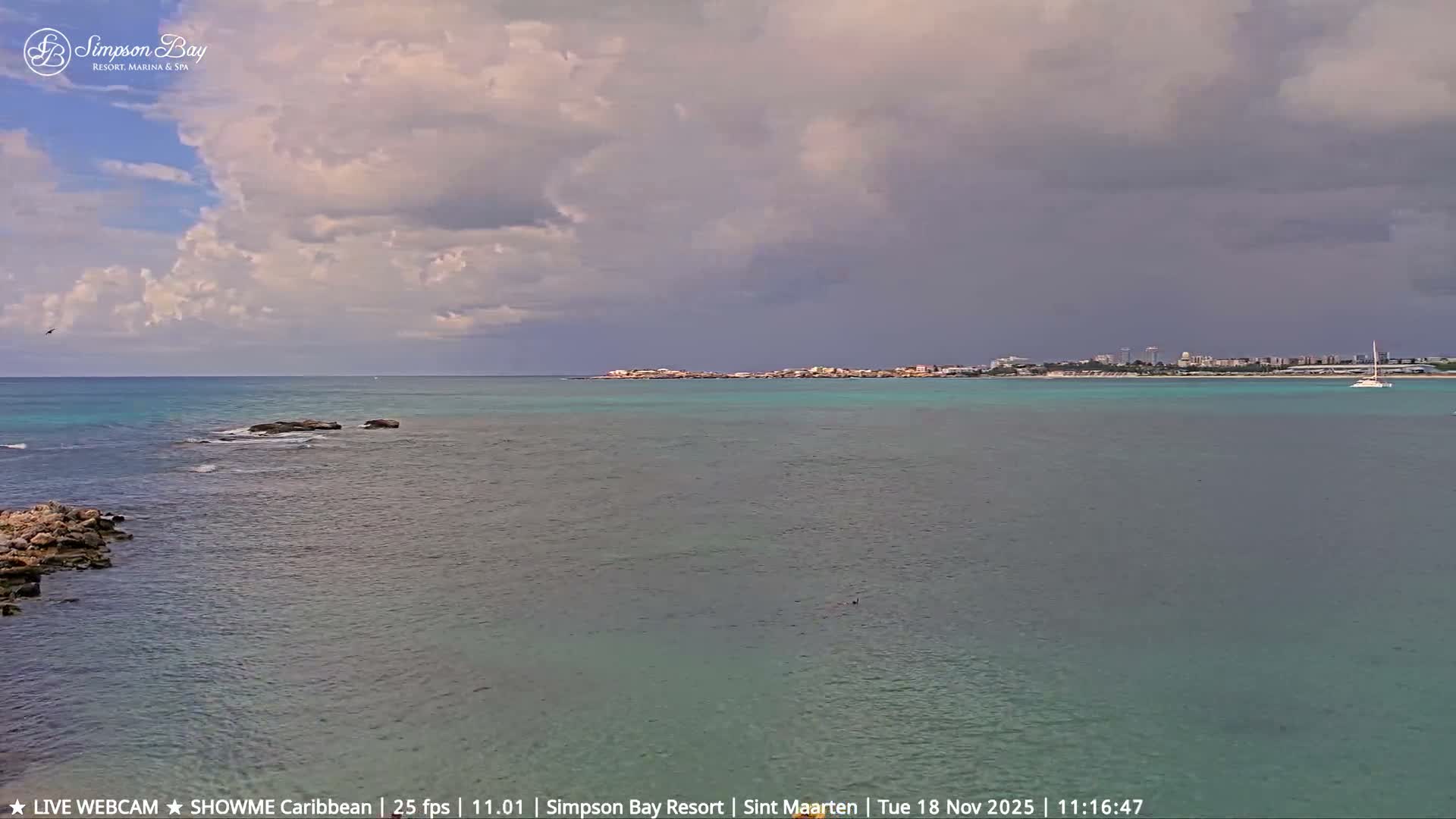 Carribean, Atlantic Ocean, Simpson Bay & Village Live Cam - Simpson Bay, Sint Maarten, Netherland