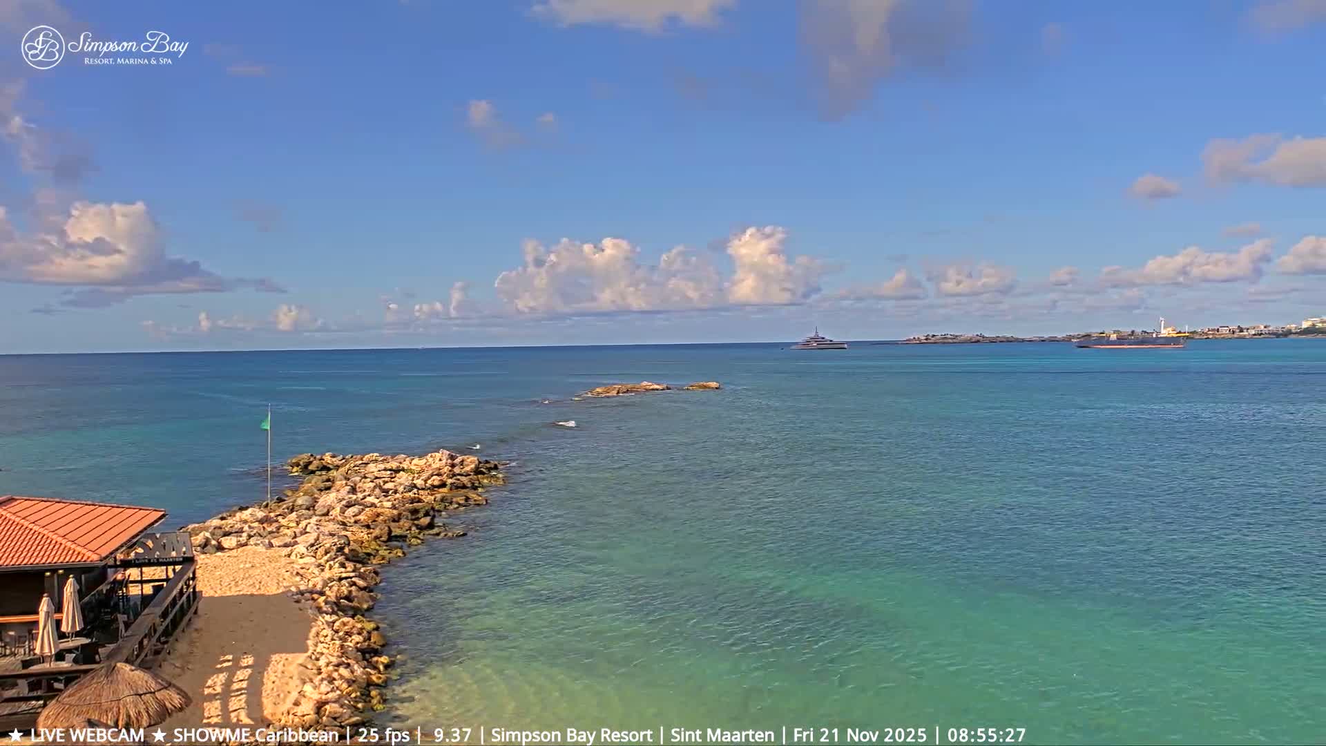 Carribean, Atlantic Ocean, Simpson Bay & Village Live Cam - Simpson Bay, Sint Maarten, Netherland