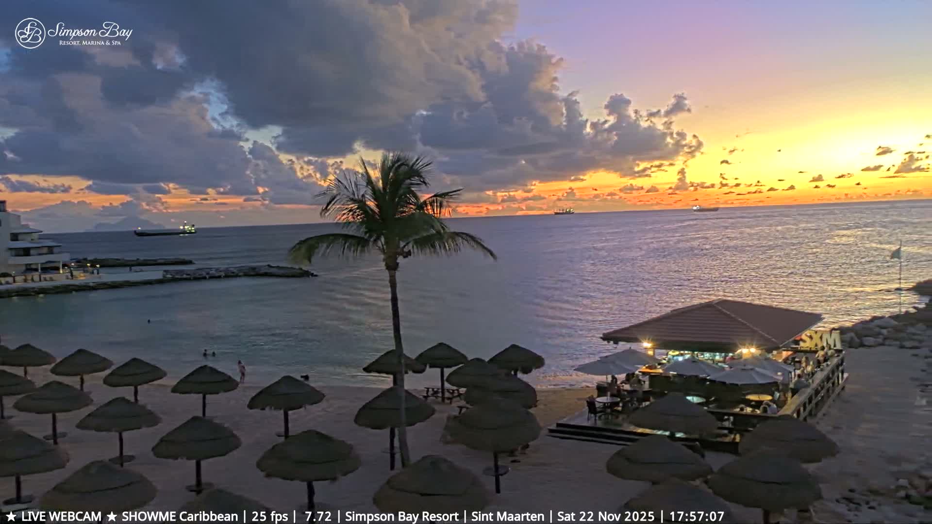 Carribean, Atlantic Ocean, Simpson Bay & Village Live Cam - Simpson Bay, Sint Maarten, Netherland