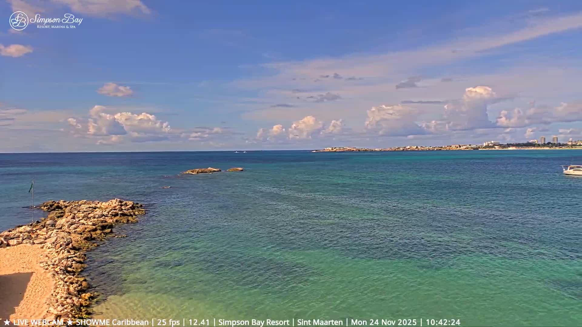 Carribean, Atlantic Ocean, Simpson Bay & Village Live Cam - Simpson Bay, Sint Maarten, Netherland