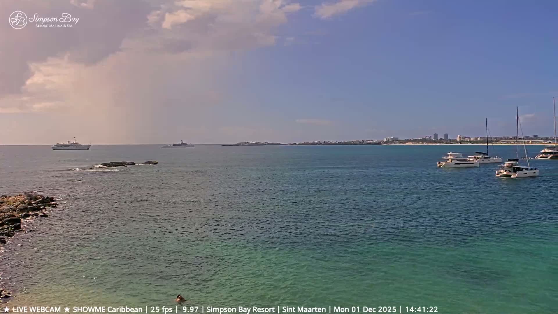Carribean, Atlantic Ocean, Simpson Bay & Village Live Cam - Simpson Bay, Sint Maarten, Netherland